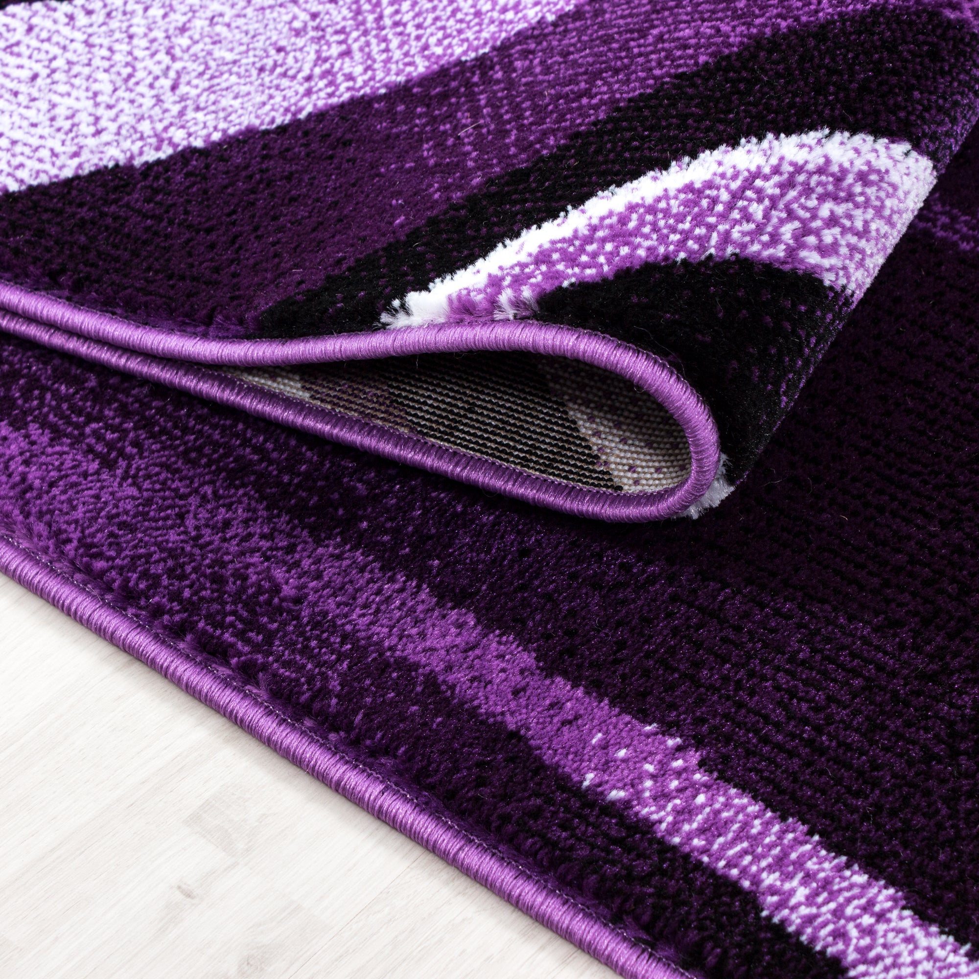Paars Tapijt Laagpolig Vloerkleed Omid Run - Omid Carpets