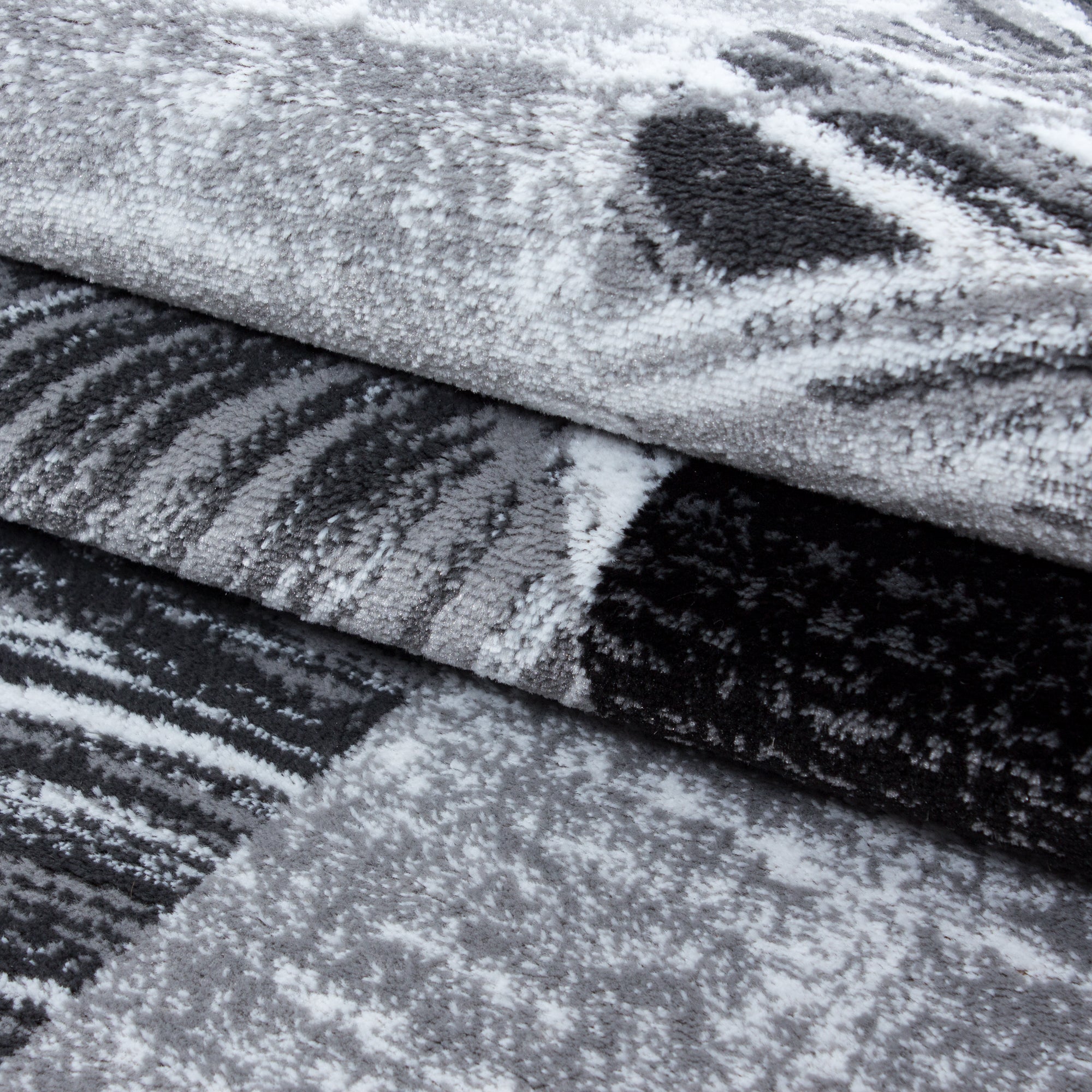 Zwart Tapijt Laagpolig Vloerkleed Omid Run - Omid Carpets