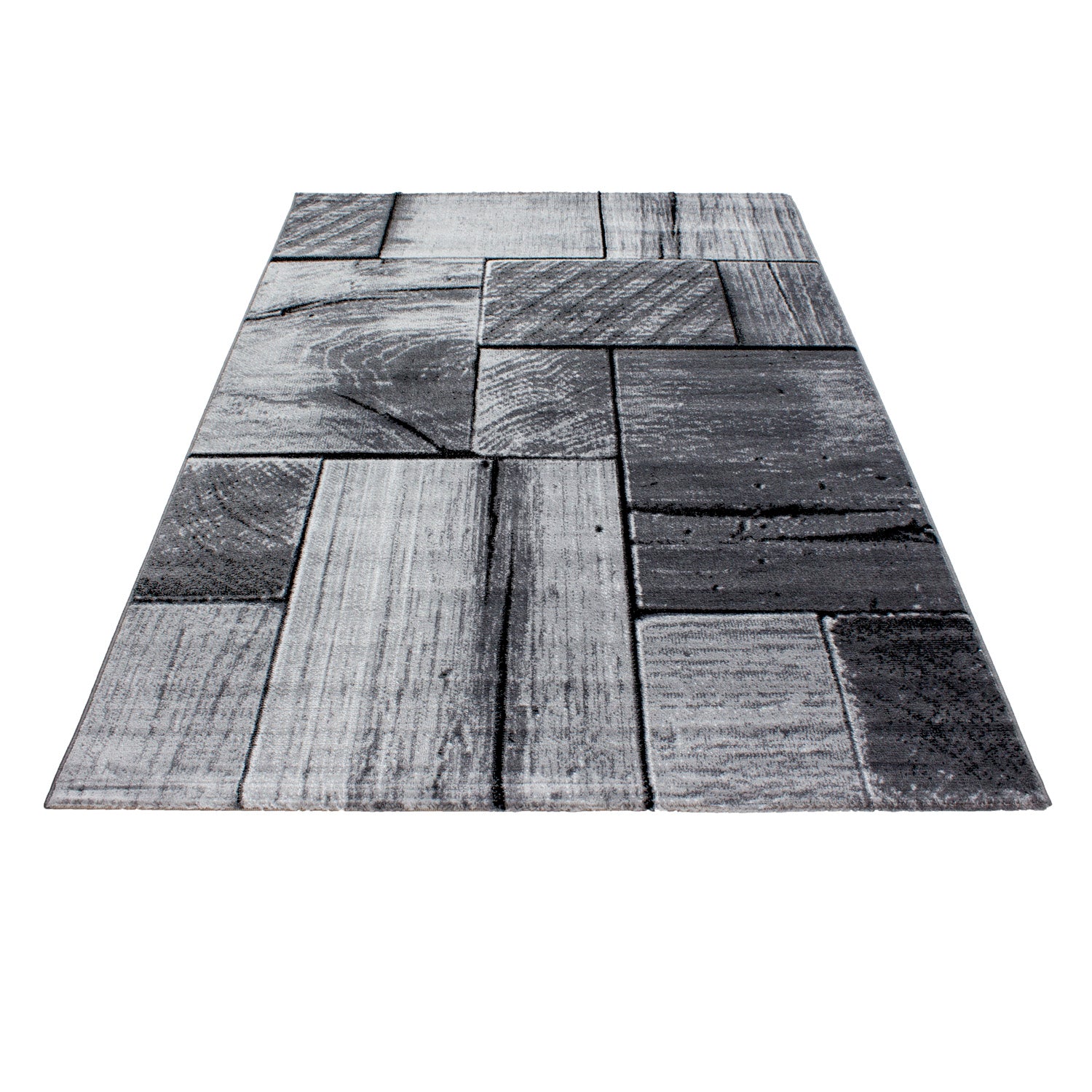 Grijs Tapijt Laagpolig Vloerkleed Omid Run - Omid Carpets
