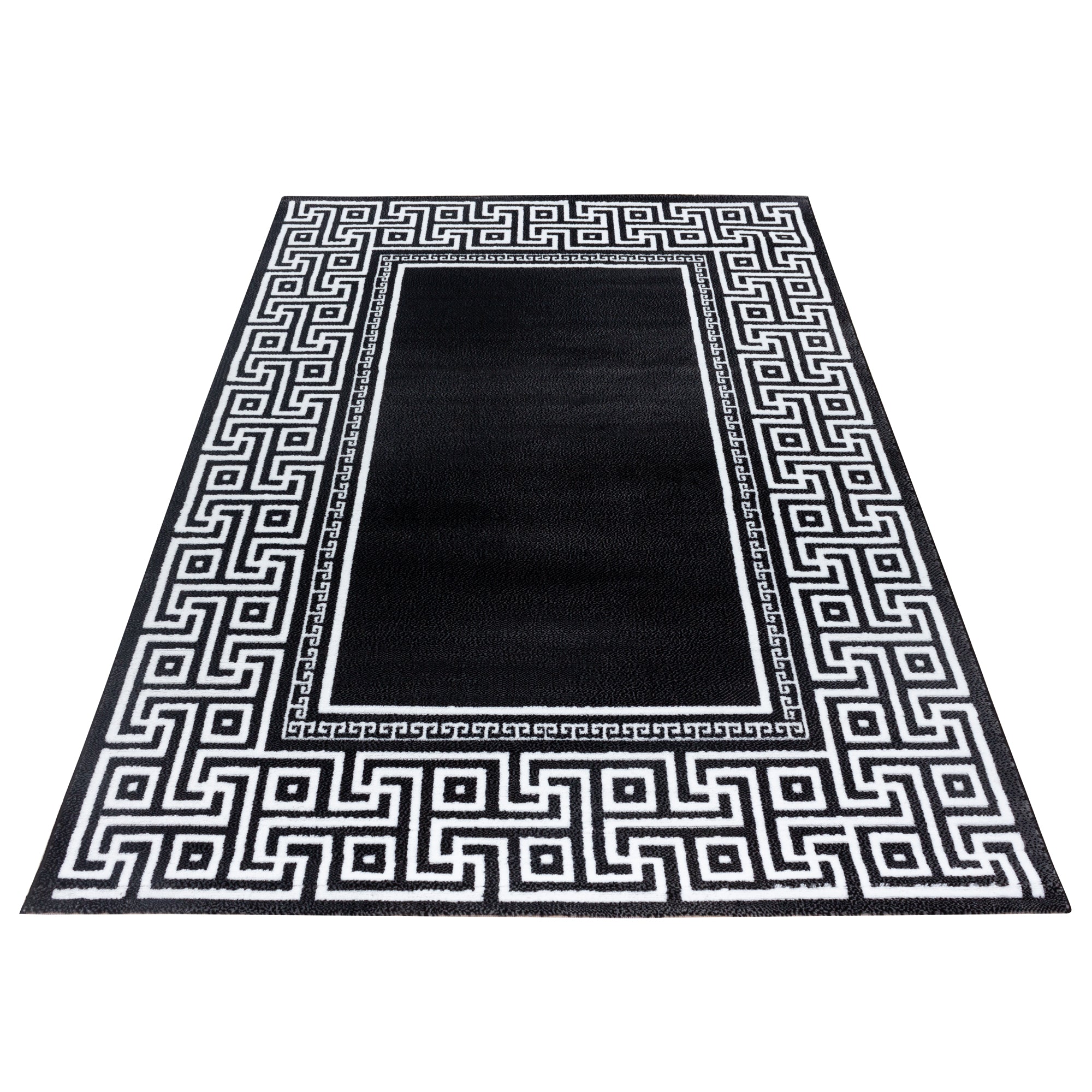 Zwart Tapijt Laagpolig Vloerkleed Omid Run - Omid Carpets