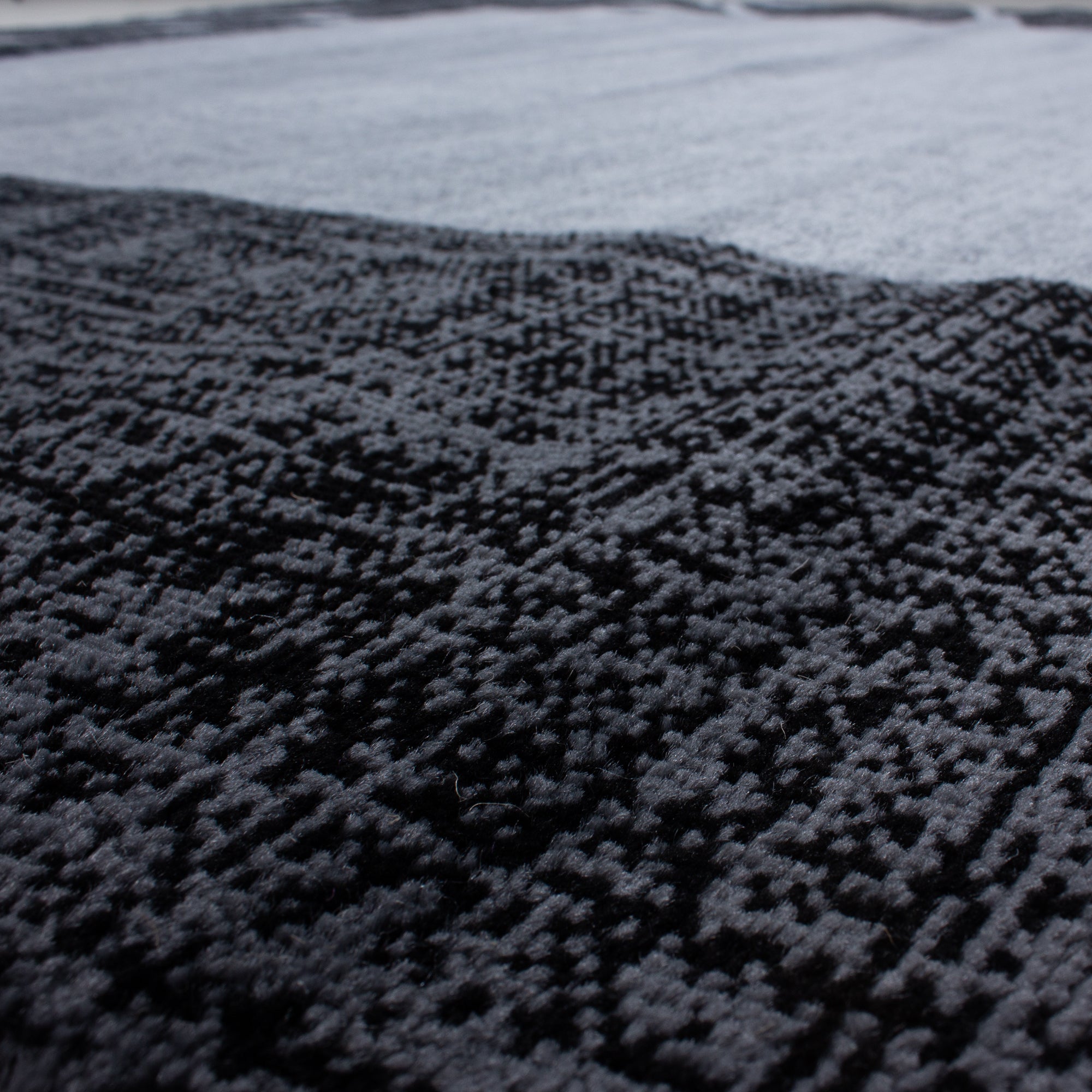 Zwart Tapijt Laagpolig Vloerkleed Omid Run - Omid Carpets
