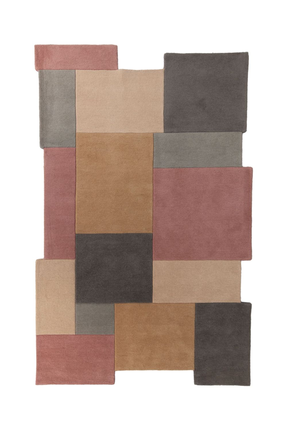 Pastel Roze Tapijt Laagpolig Wollen Vloerkleed Omid Collage