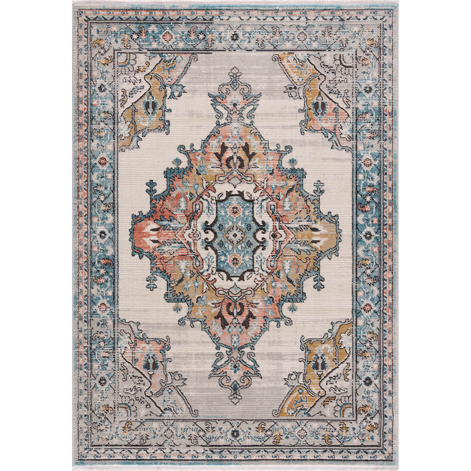 Blauw Tapijt Laagpolig Vintage Vloerkleed - Omid Vintage Lifestyle 4 - Omid Carpets