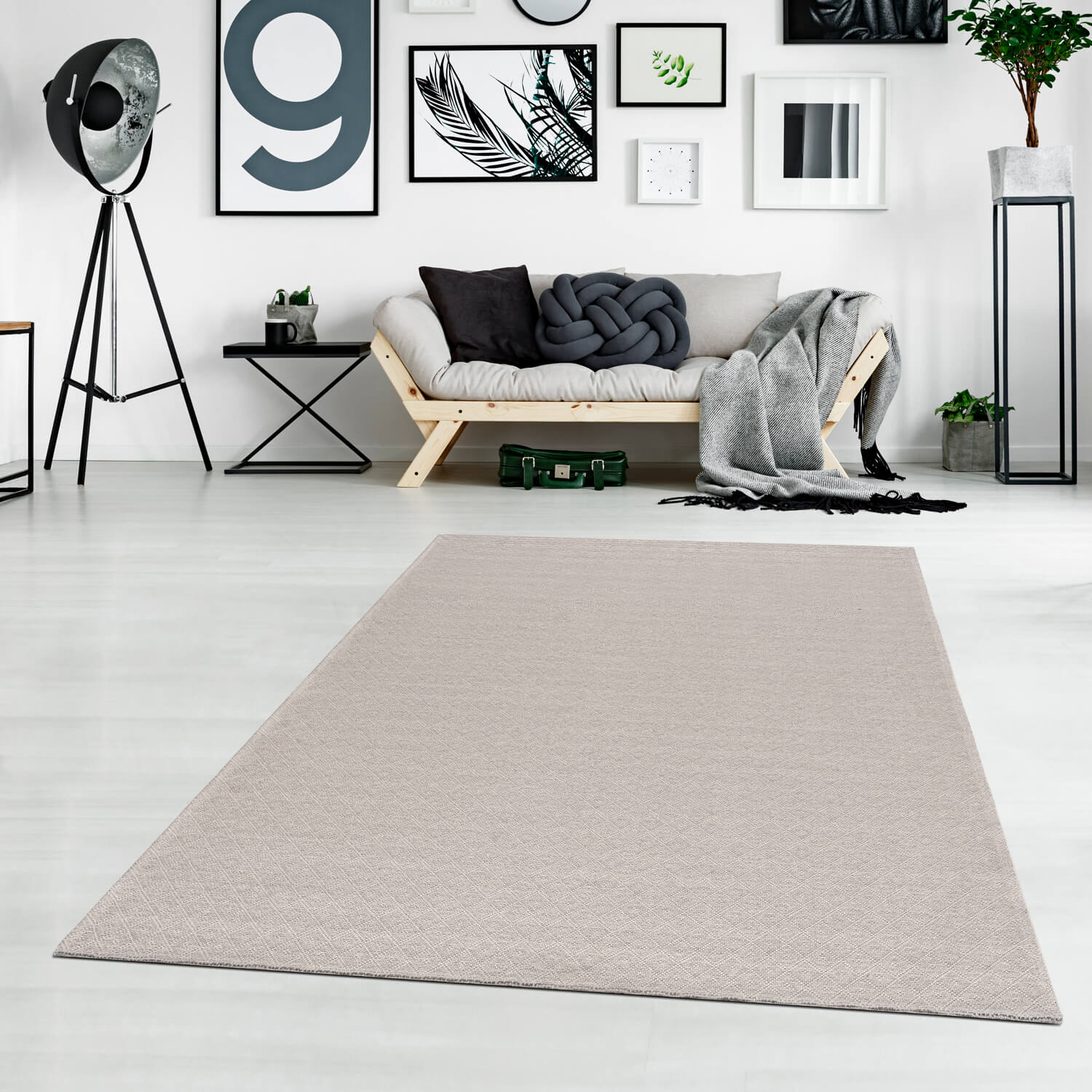 Grijs Tapijt Vlakgeweven  Vloerkleed - Omid Vlakgeweven - Gemakkelijk in onderhoud - Omid Carpets