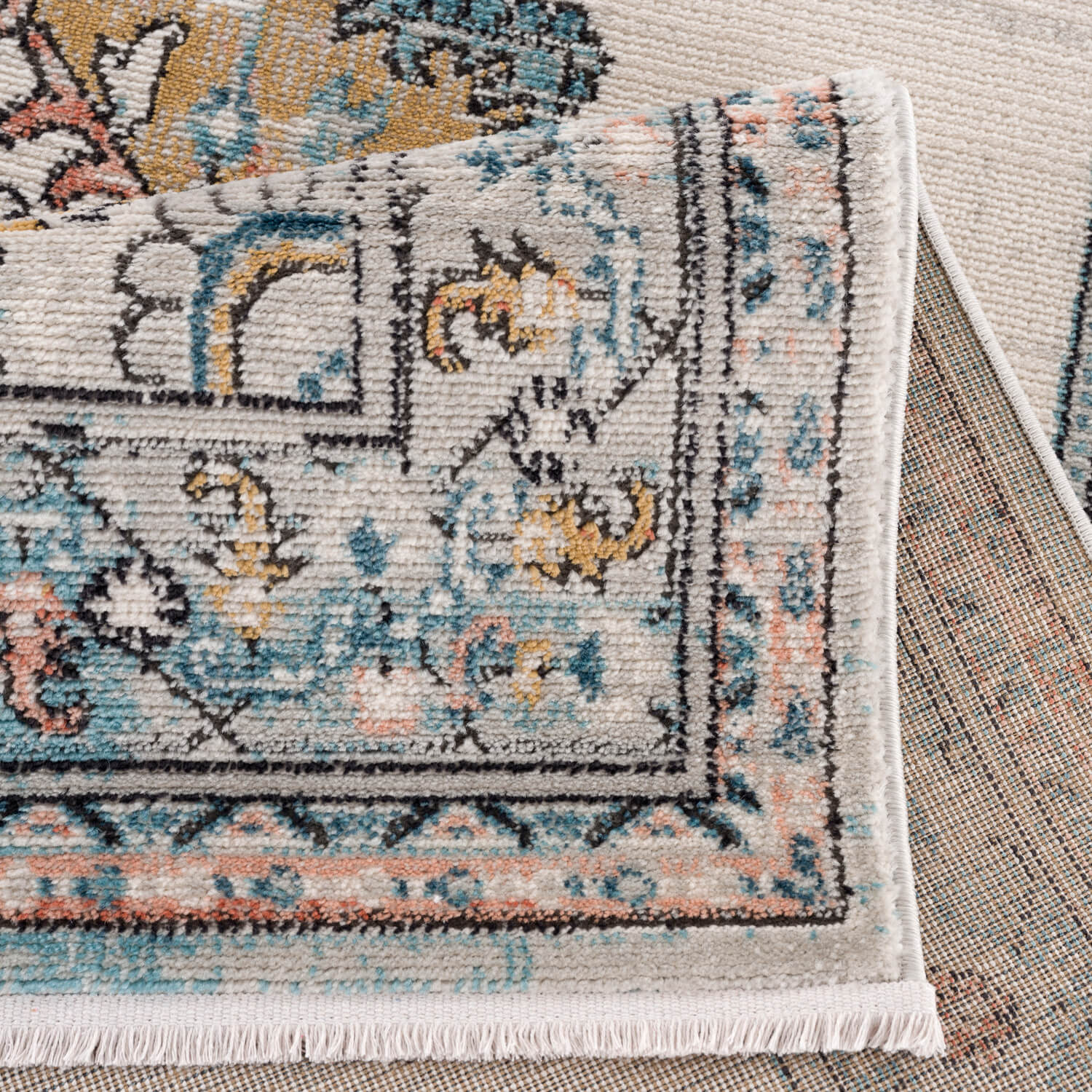 Blauw Tapijt Laagpolig Vintage Vloerkleed - Omid Vintage Lifestyle 4 - Omid Carpets