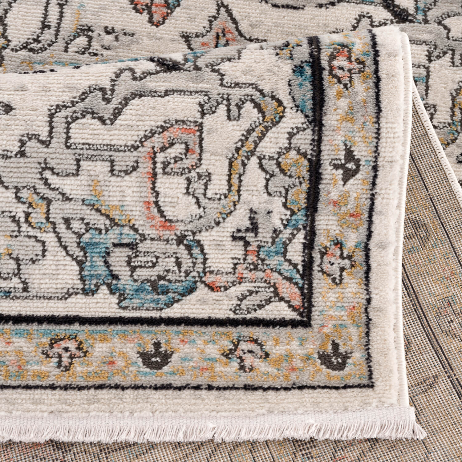 Blauw Tapijt Laagpolig Vintage Vloerkleed - Omid Vintage Lifestyle 1 - Omid Carpets