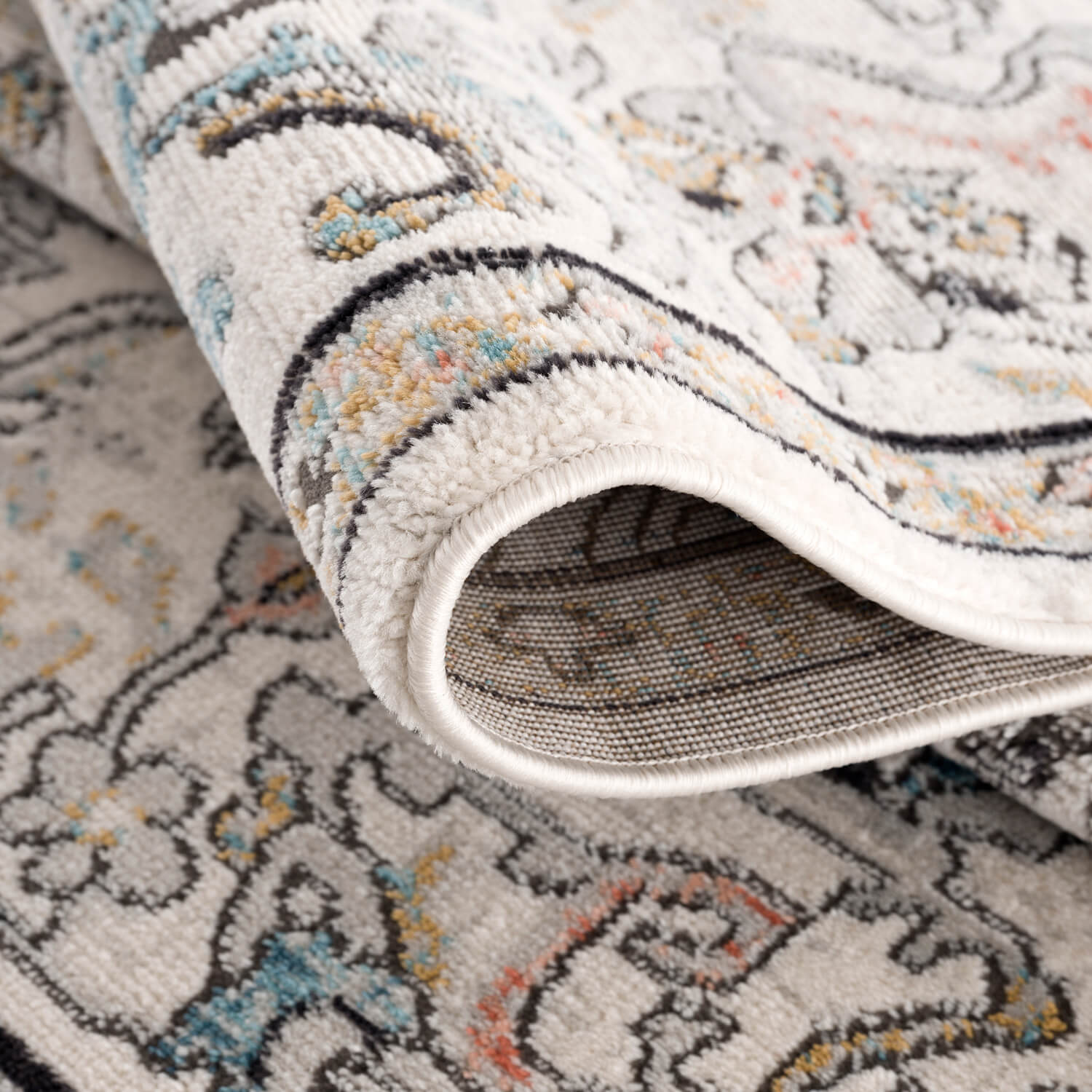 Blauw Tapijt Laagpolig Vintage Vloerkleed - Omid Vintage Lifestyle 1 - Omid Carpets