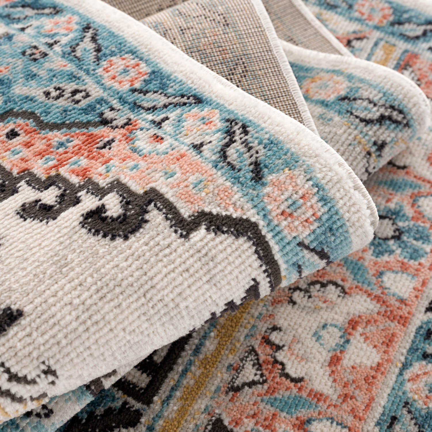 Blauw Tapijt Laagpolig Vintage Vloerkleed - Omid Vintage Lifestyle 5 - Omid Carpets