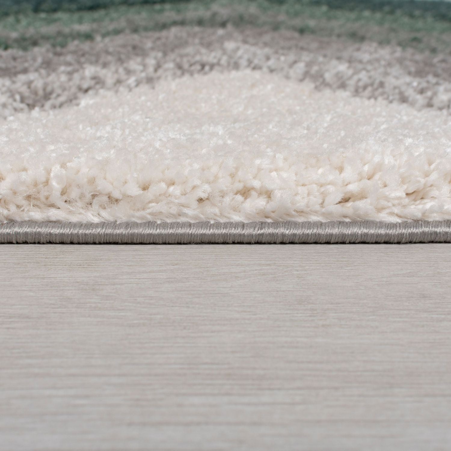 Groen Tapijt Hoogpolig Vloerkleed - Omid Rainbow Waves