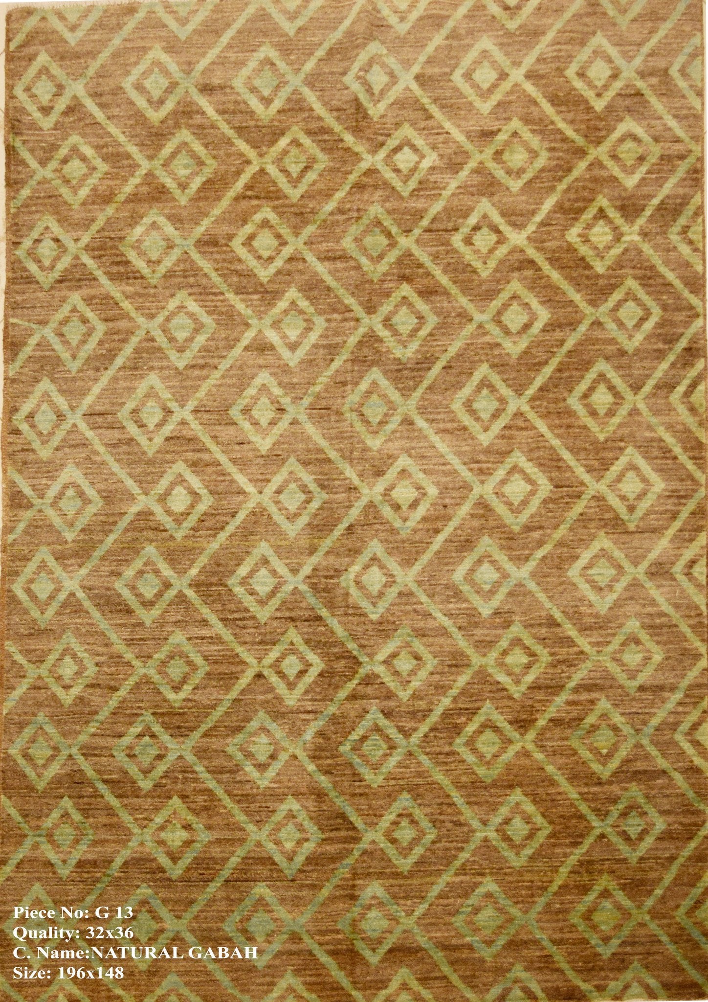 Honing Bruine Gabbah Tapijt 196x148 - Omid Carpets