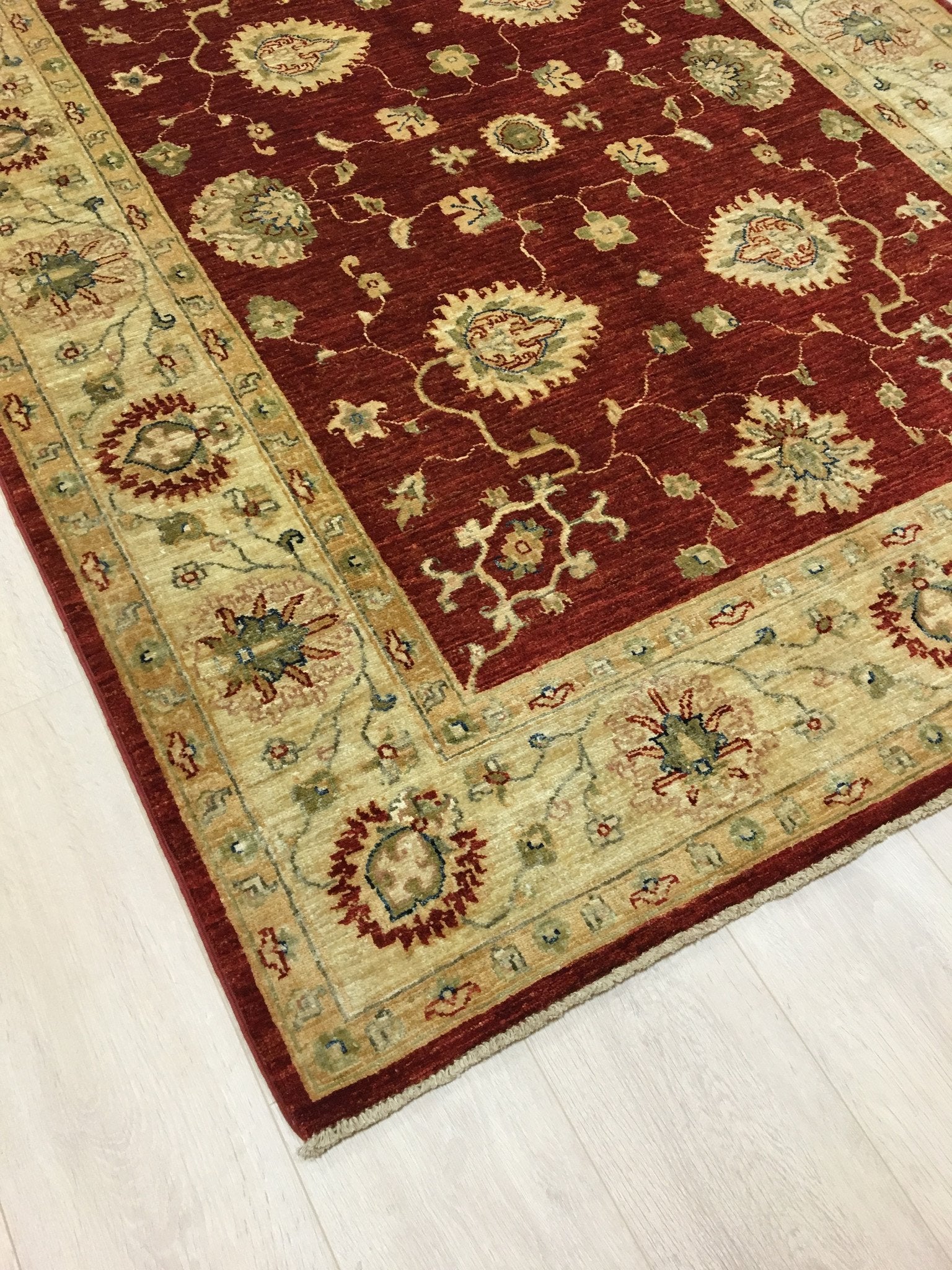 Koningsrode Ziegler Tapijt 198x155 - Omid Carpets