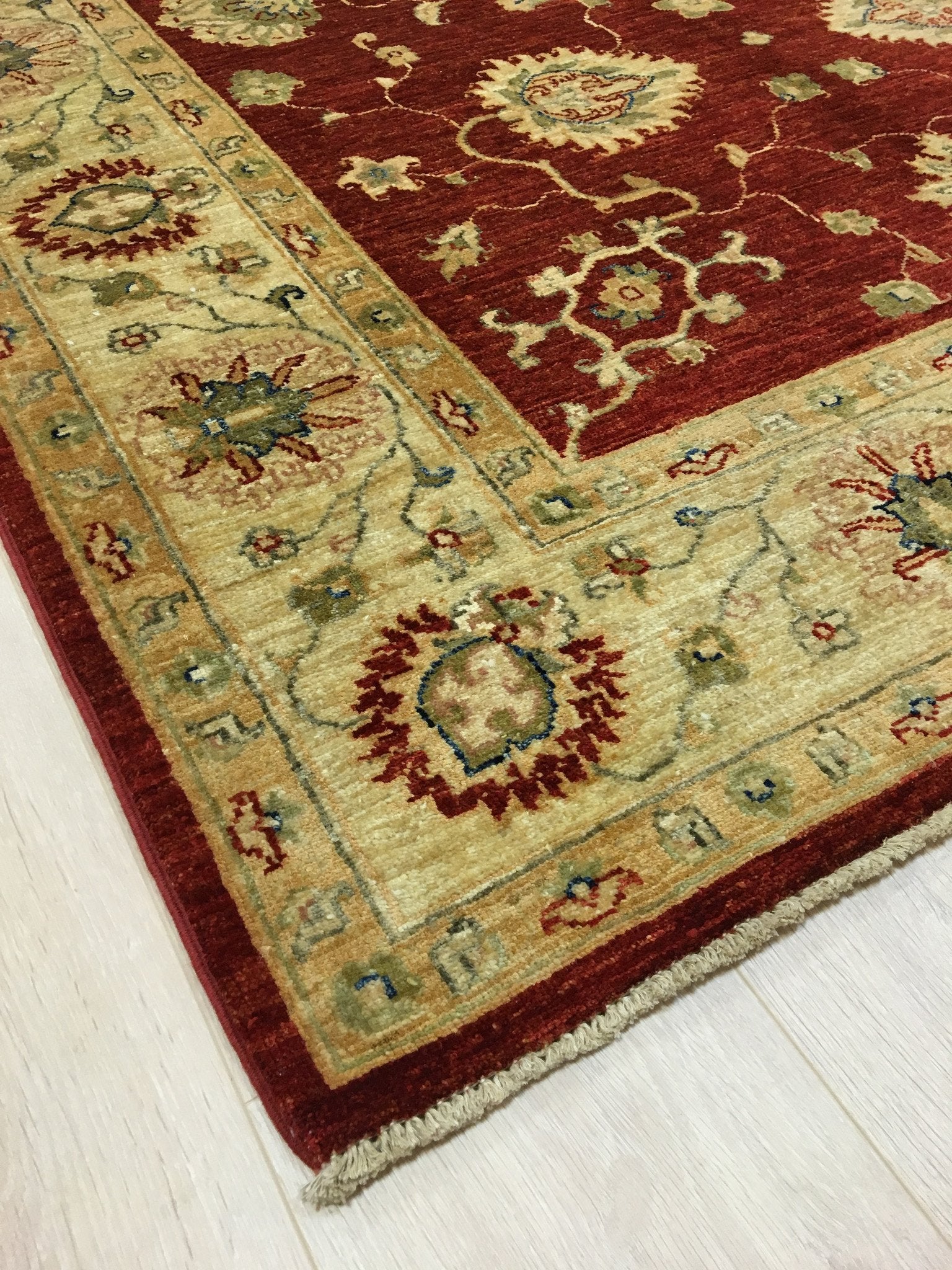 Koningsrode Ziegler Tapijt 198x155 - Omid Carpets