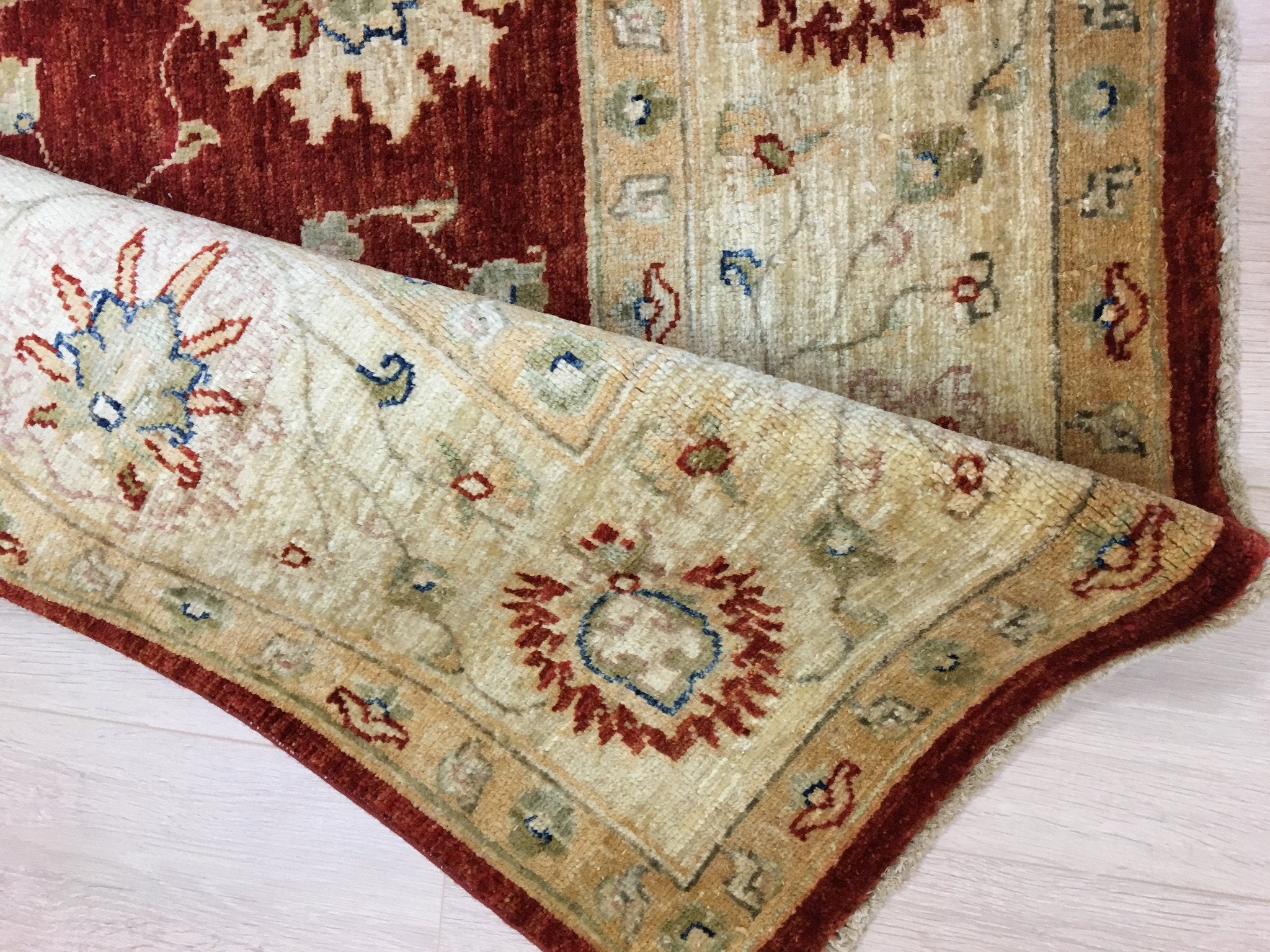 Koningsrode Ziegler Tapijt 198x155 - Omid Carpets