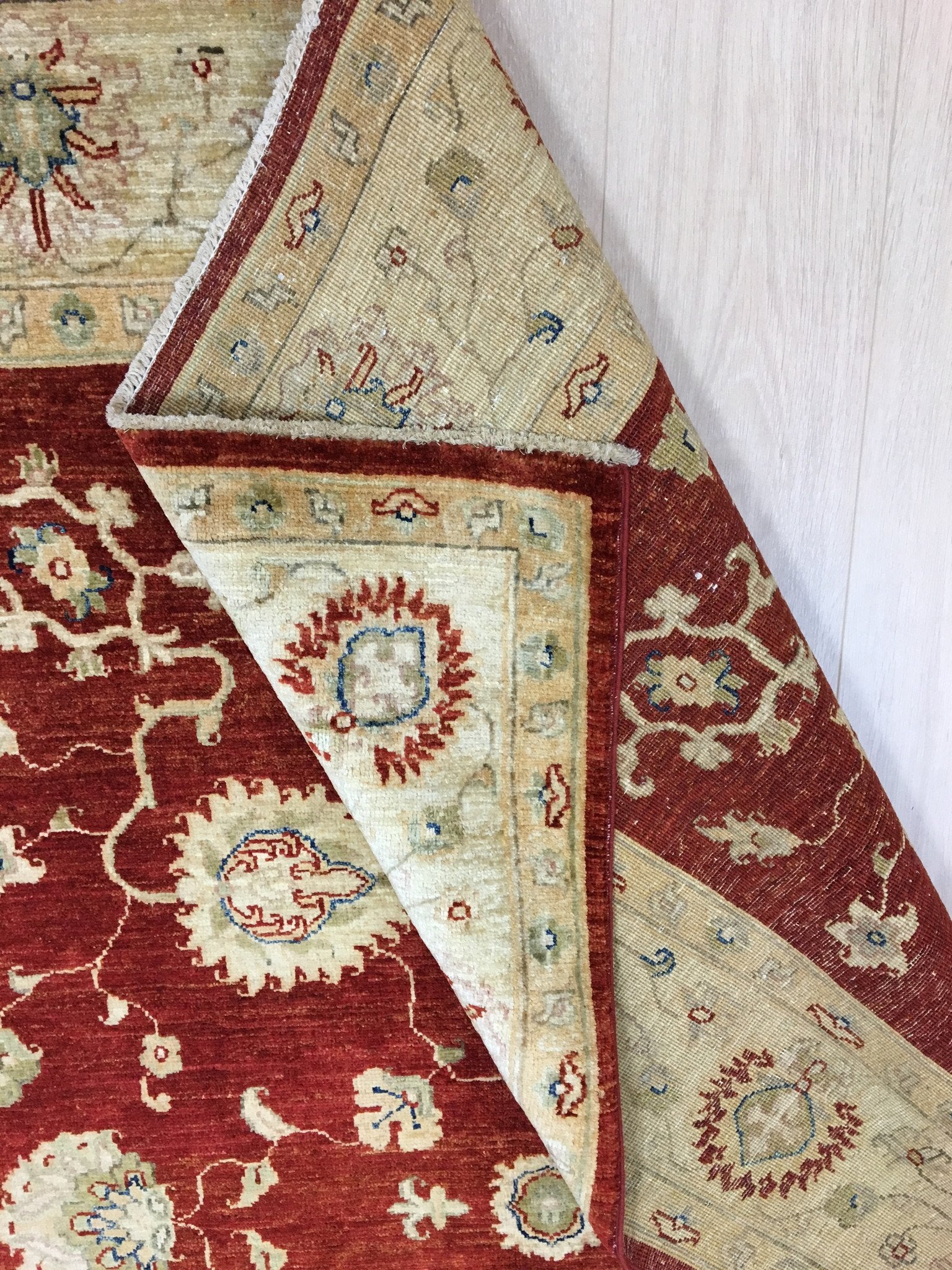 Koningsrode Ziegler Tapijt 198x155 - Omid Carpets