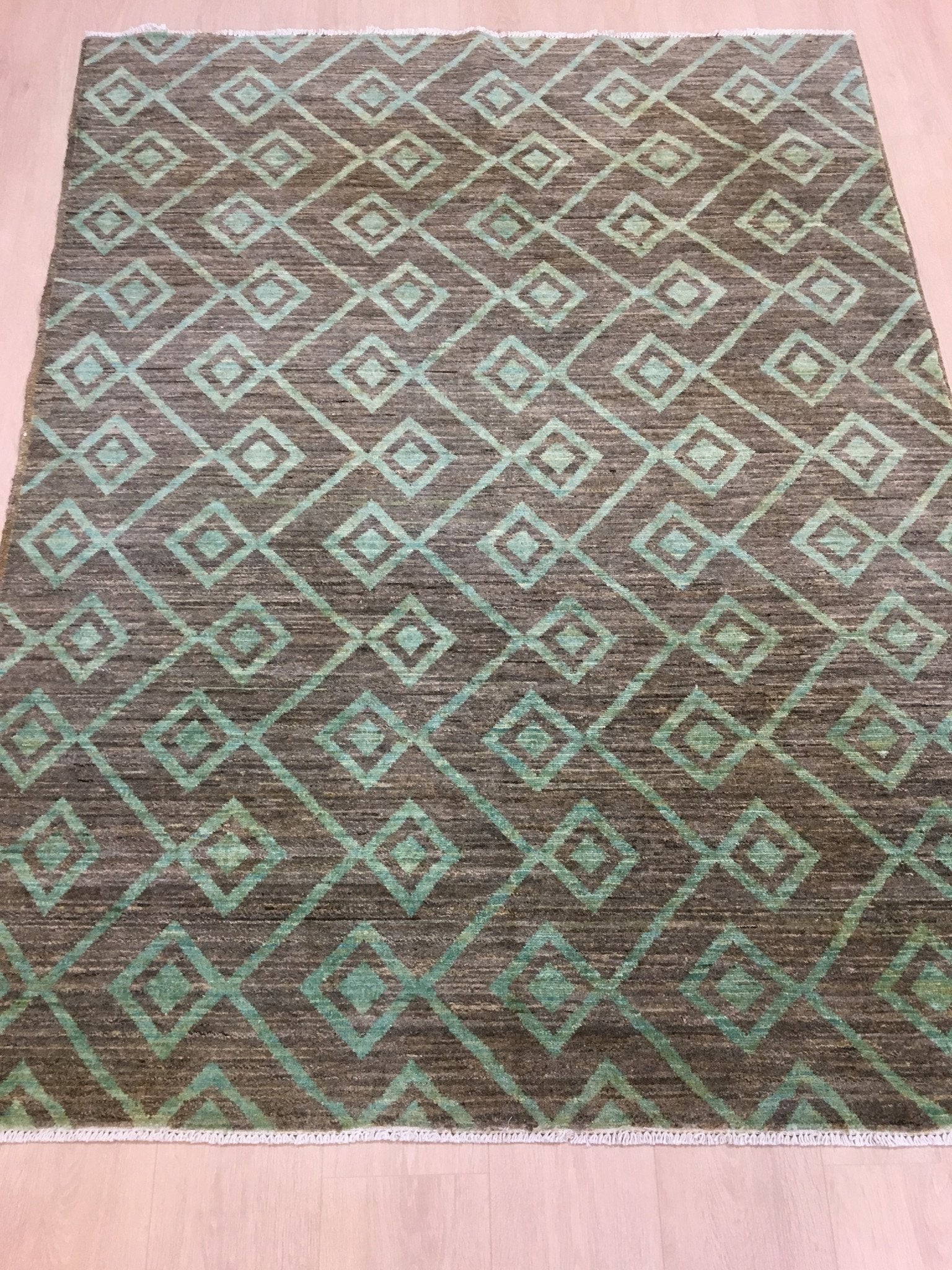 Poseidon Blauwe Gabbah Tapijt 196x148 - Omid Carpets
