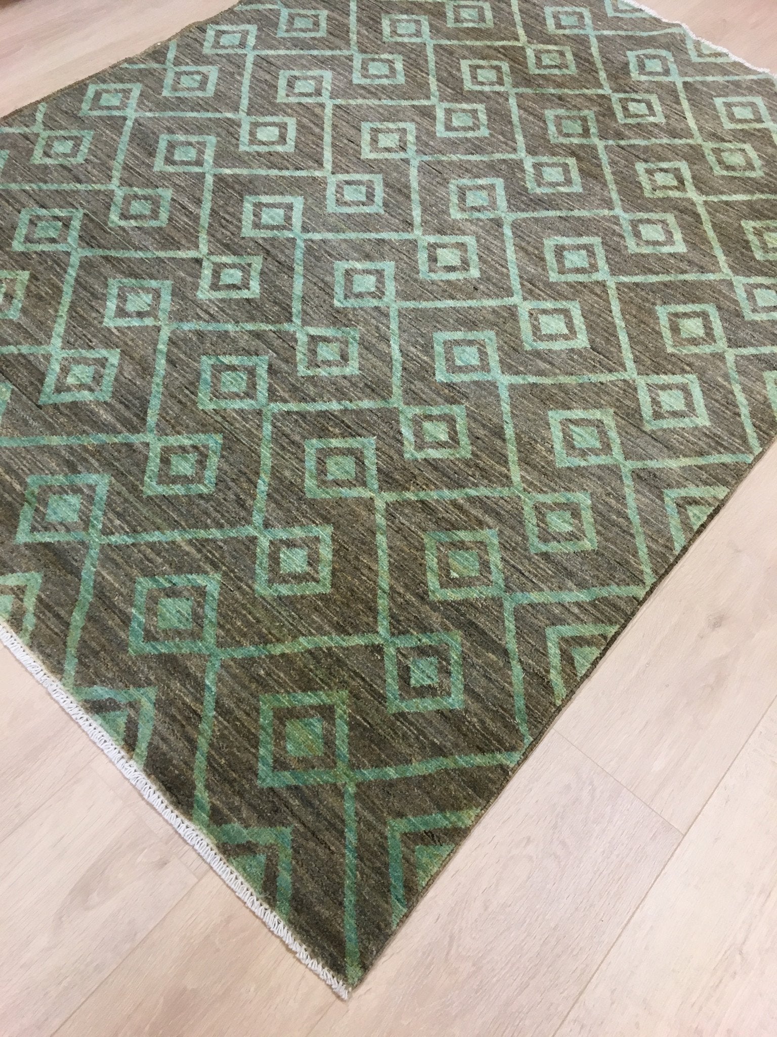 Munt Getinte Gabbah Tapijt 196x148 - Omid Carpets