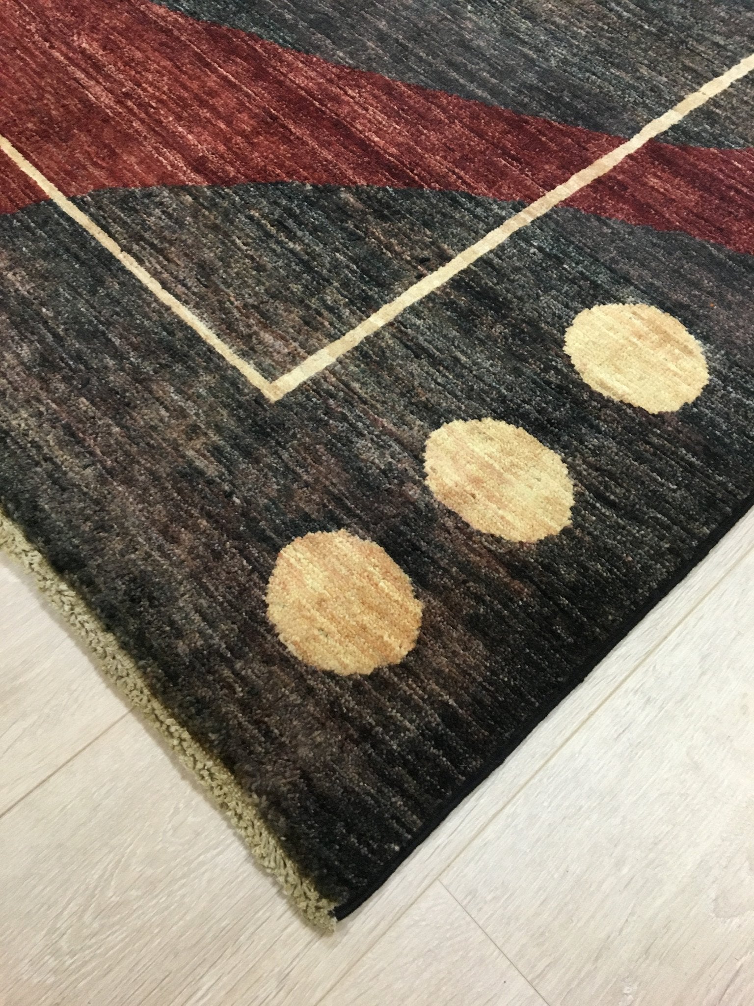 Donker Grijze Alfa Gabbah Tapijt 197x153 - Omid Carpets