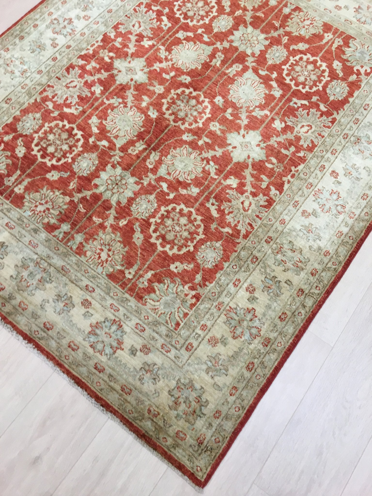 Rood-Roestoranje Ziegler Tapijt 189x150 - Omid Carpets