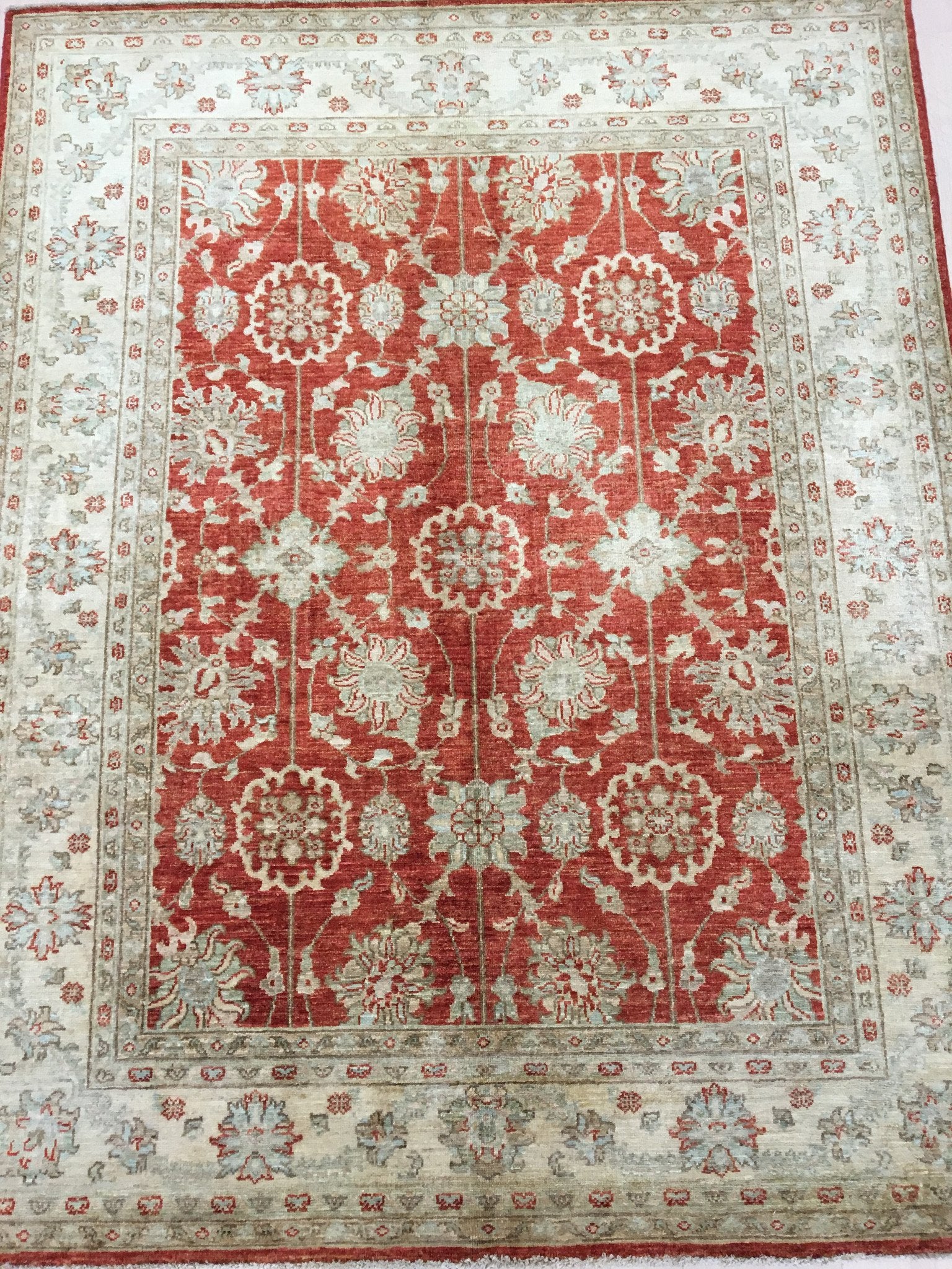 Rood-Roestoranje Ziegler Tapijt 189x150 - Omid Carpets