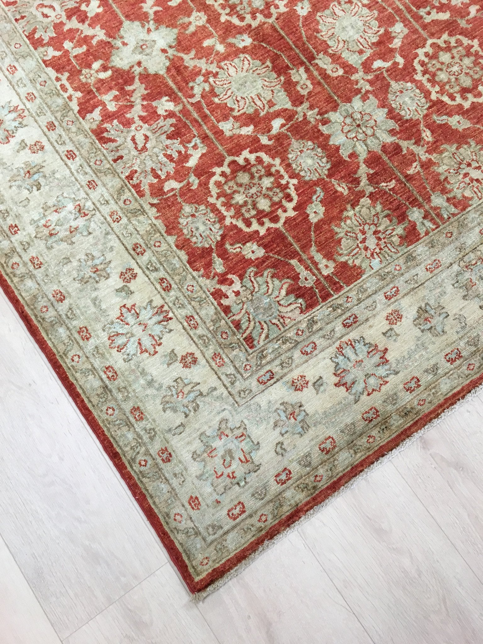 Rood-Roestoranje Ziegler Tapijt 189x150 - Omid Carpets
