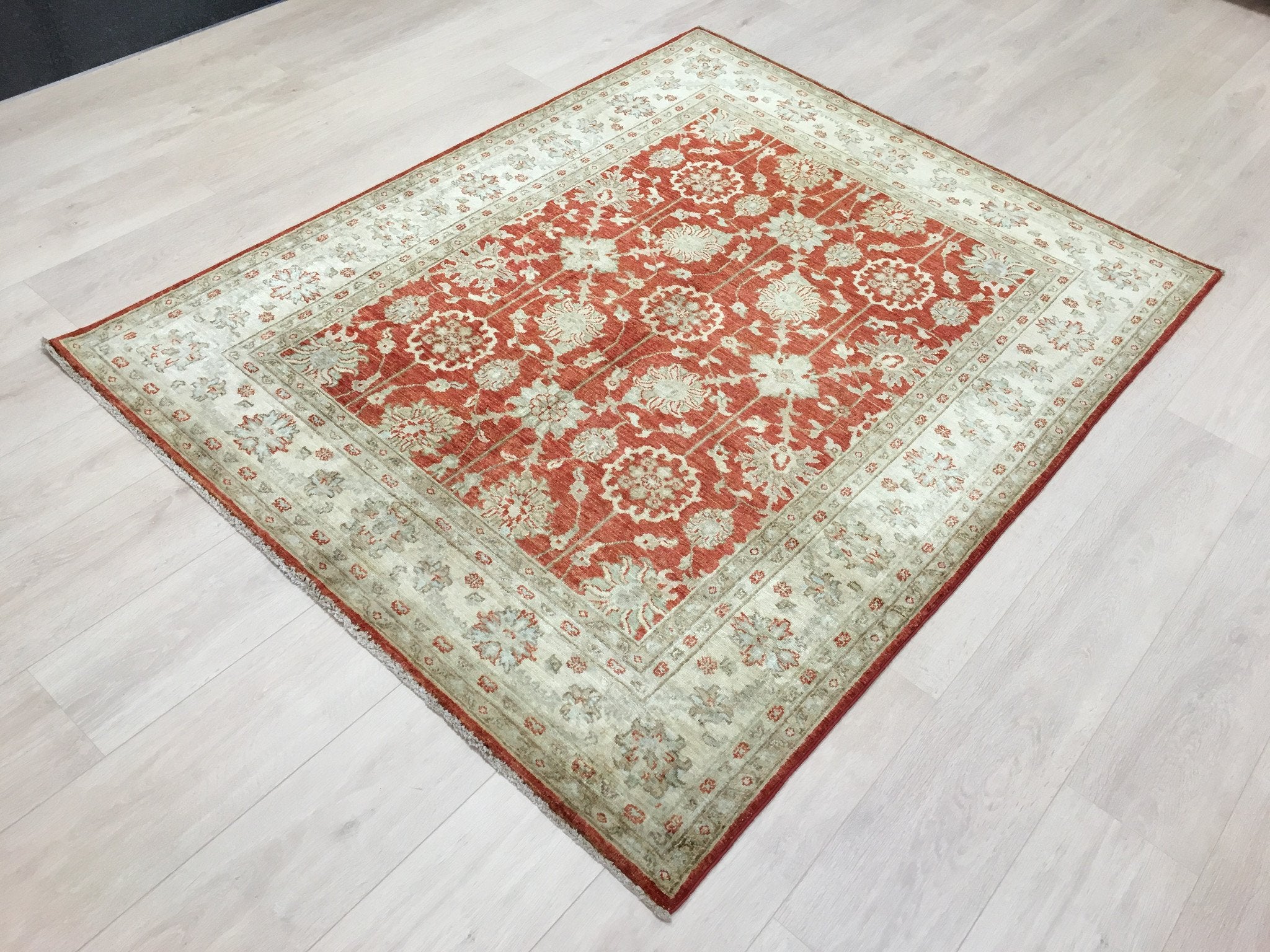 Rood-Roestoranje Ziegler Tapijt 189x150 - Omid Carpets