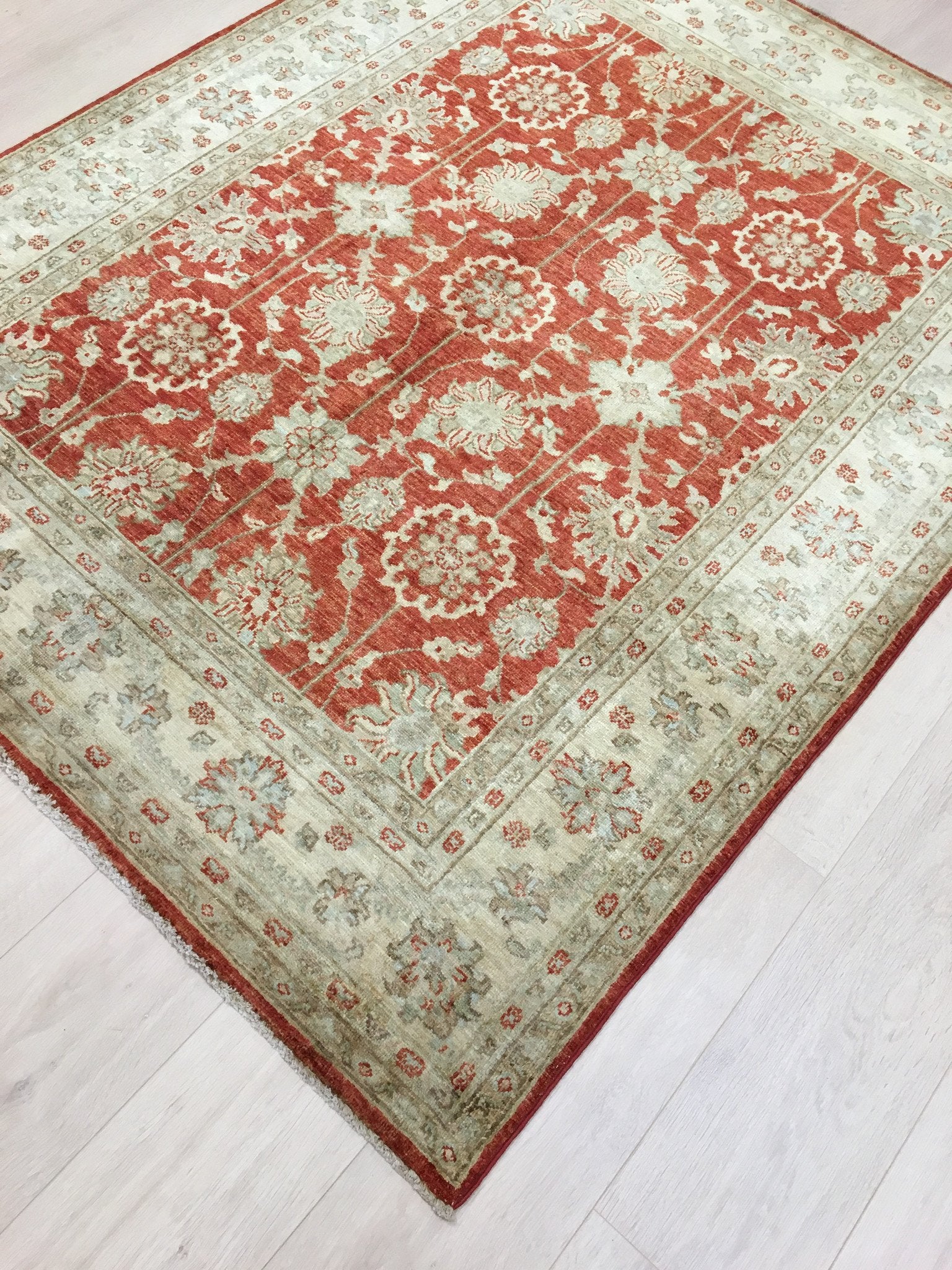 Rood-Roestoranje Ziegler Tapijt 189x150 - Omid Carpets