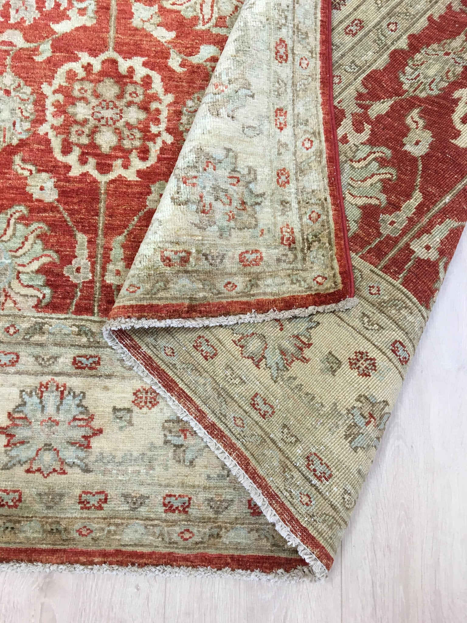 Rood-Roestoranje Ziegler Tapijt 189x150 - Omid Carpets