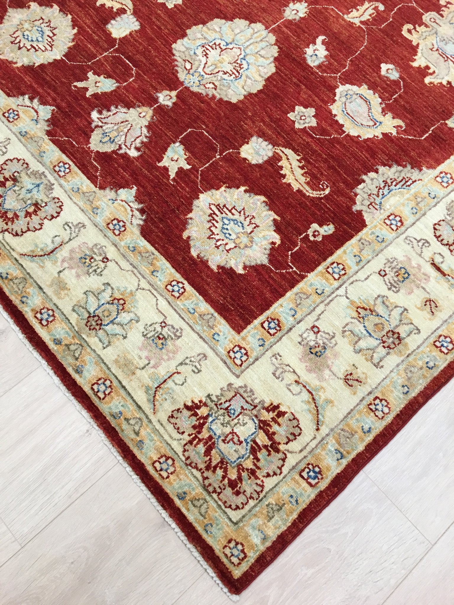 Wijnrode Ziegler Tapijt 202x146 - Omid Carpets
