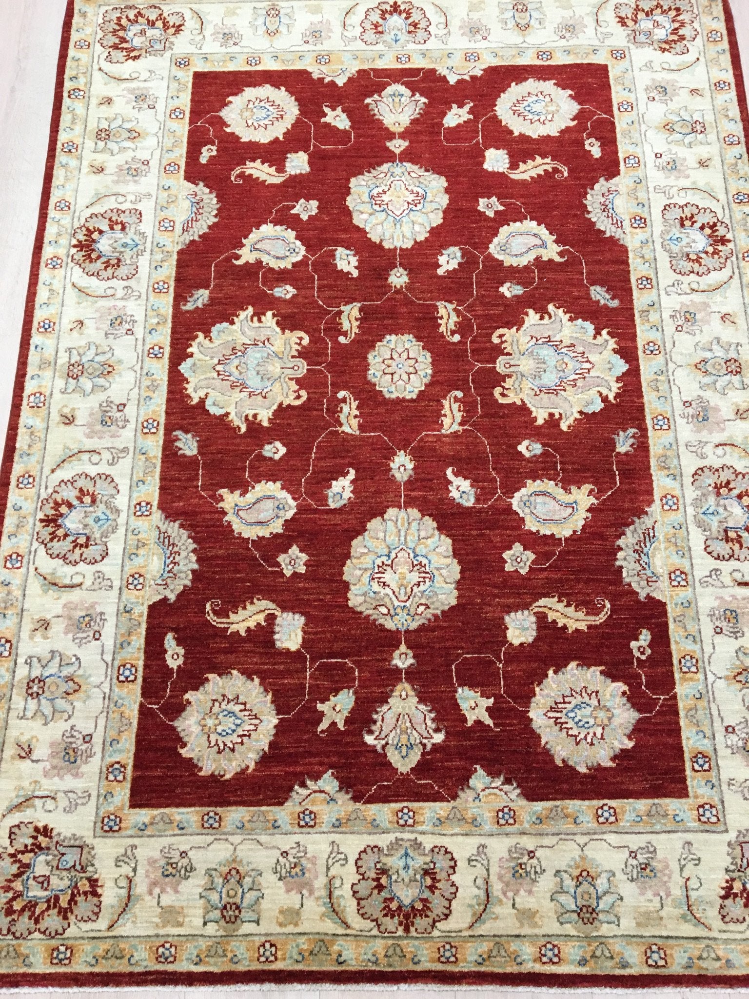 Wijnrode Ziegler Tapijt 202x146 - Omid Carpets