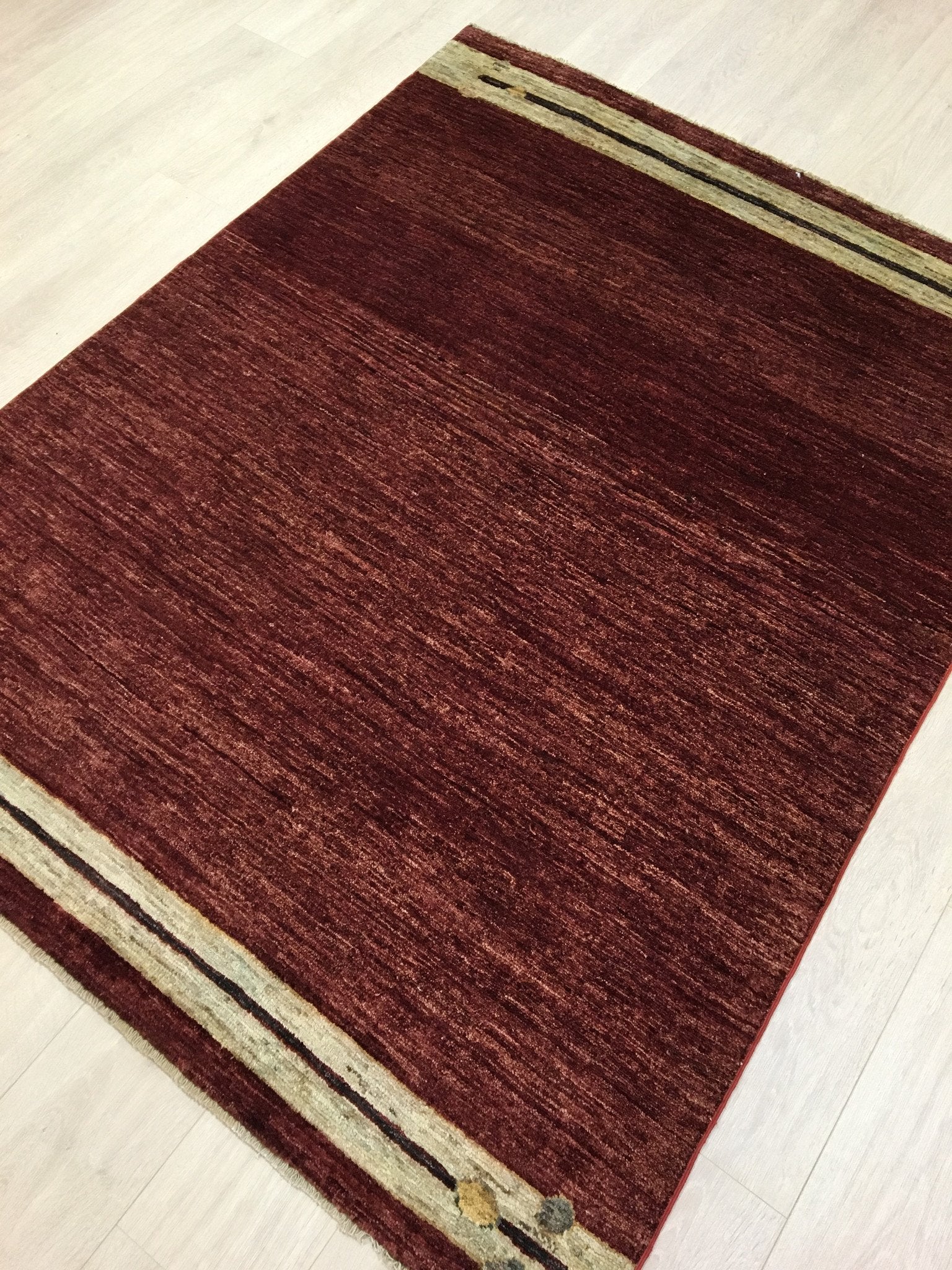 Mahonie Bruine Gabbah Tapijt 186x145 - Omid Carpets