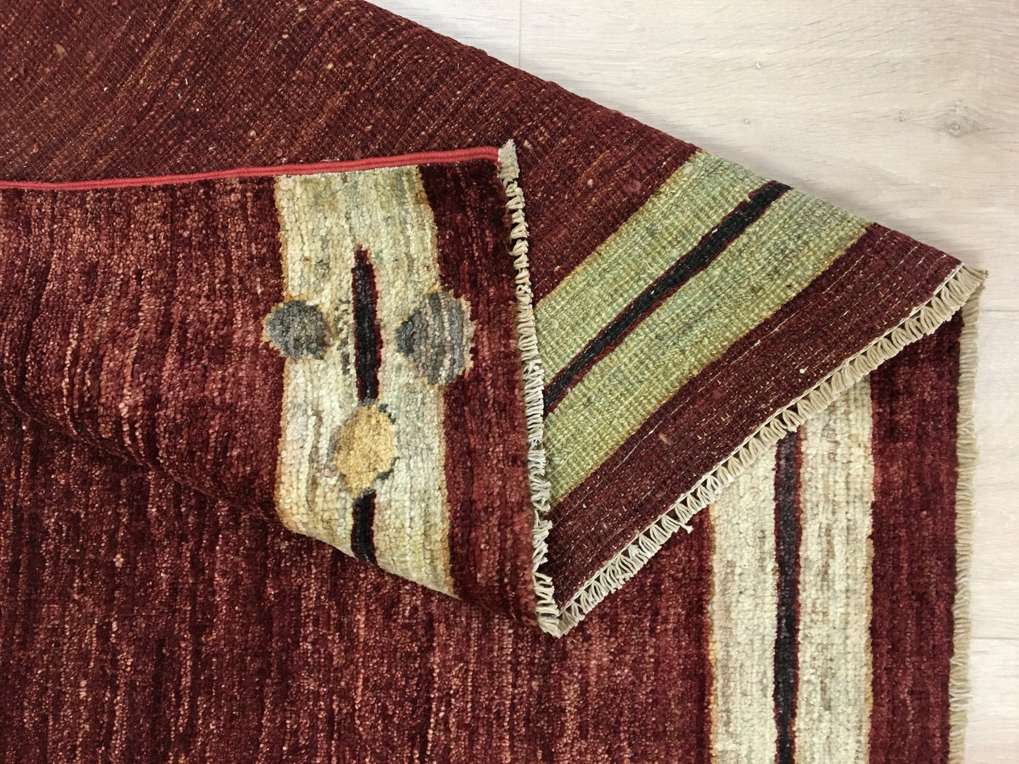 Mahonie Bruine Gabbah Tapijt 186x145 - Omid Carpets