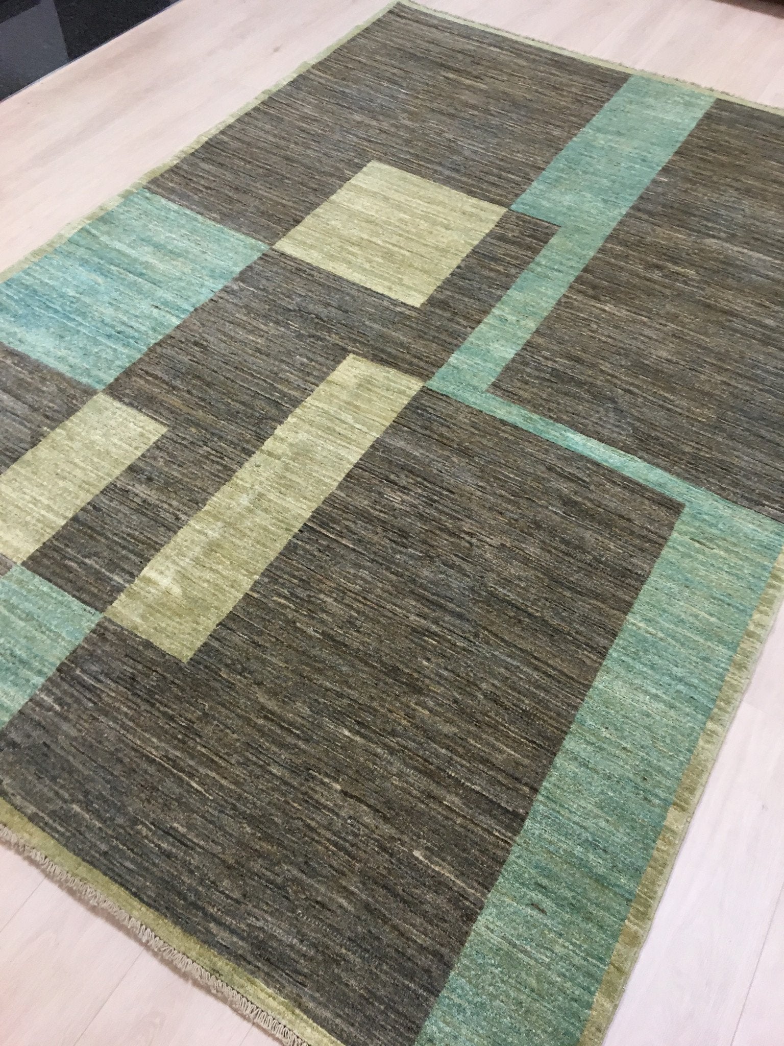 Poseidon Blauwe Gabbah Tapijt 297x199 - Omid Carpets