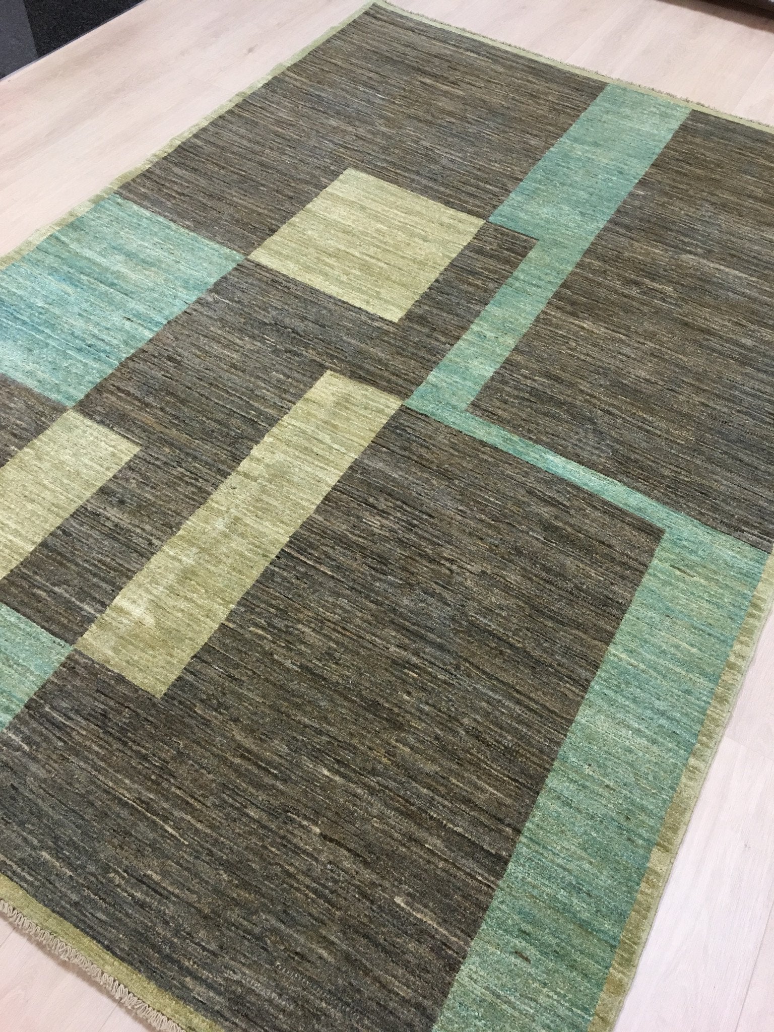 Poseidon Blauwe Gabbah Tapijt 297x199 - Omid Carpets