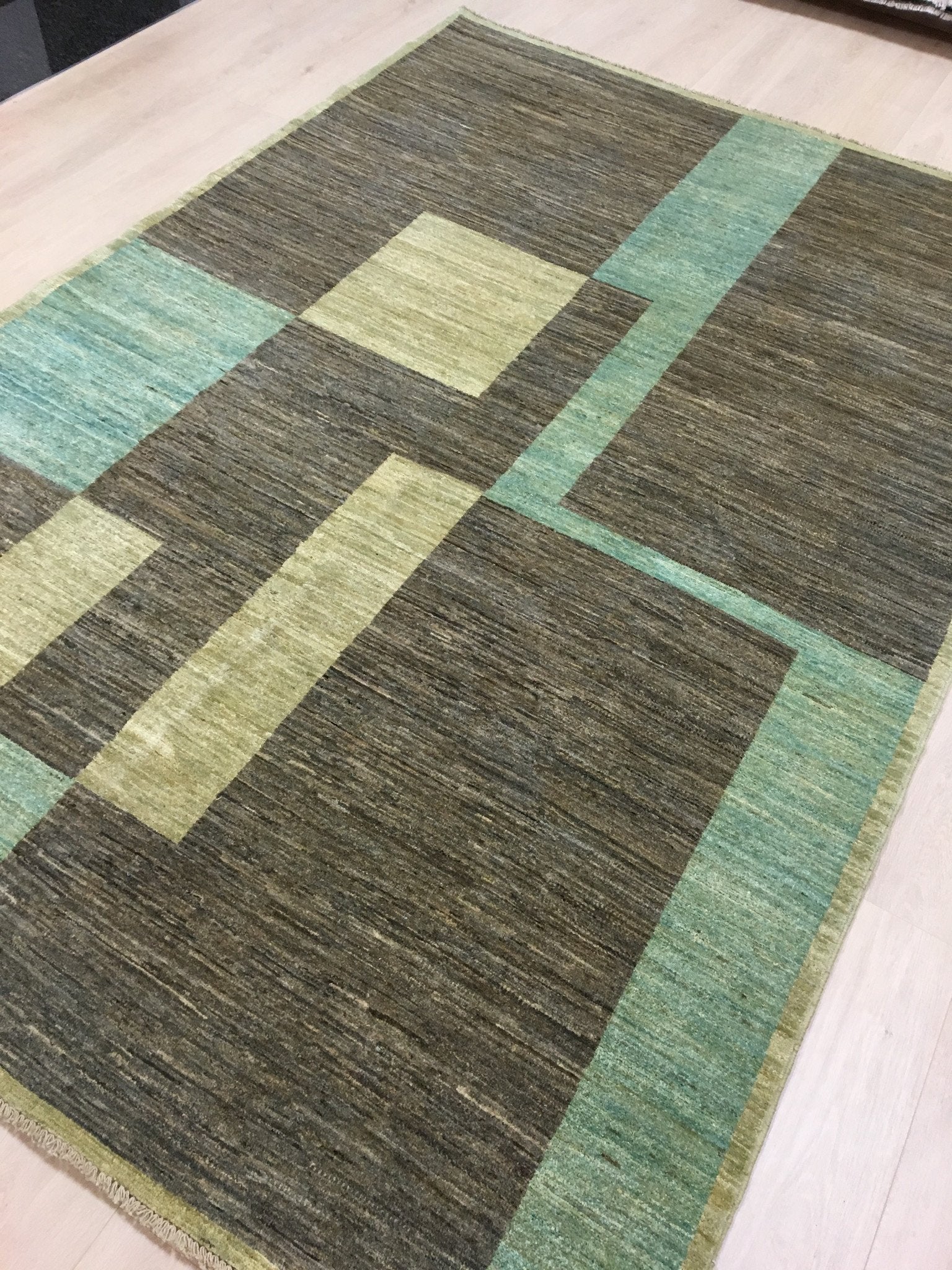 Poseidon Blauwe Gabbah Tapijt 297x199 - Omid Carpets
