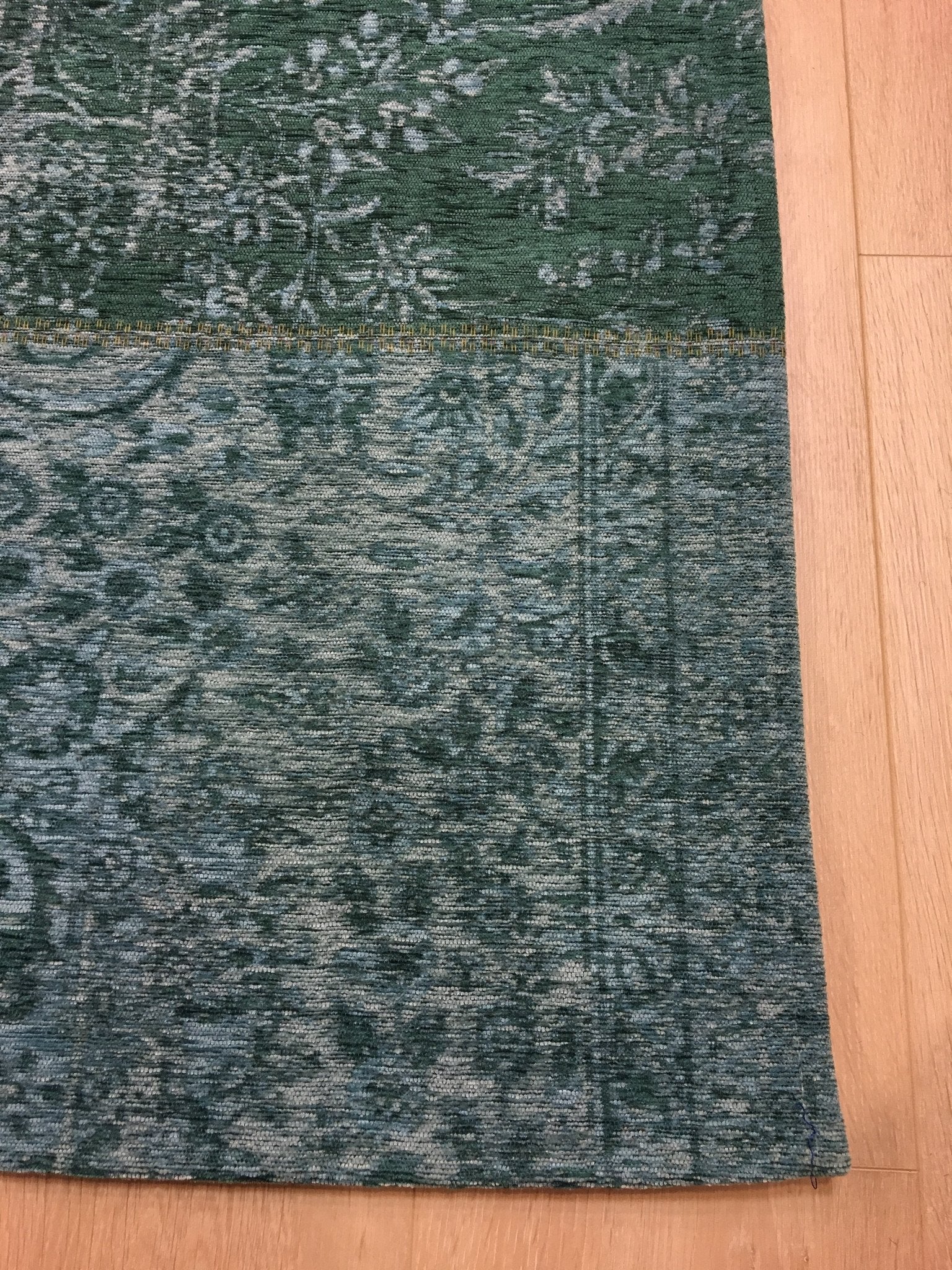Elegant Blauwe Patchwork Vloerkleed - Omid Carpets