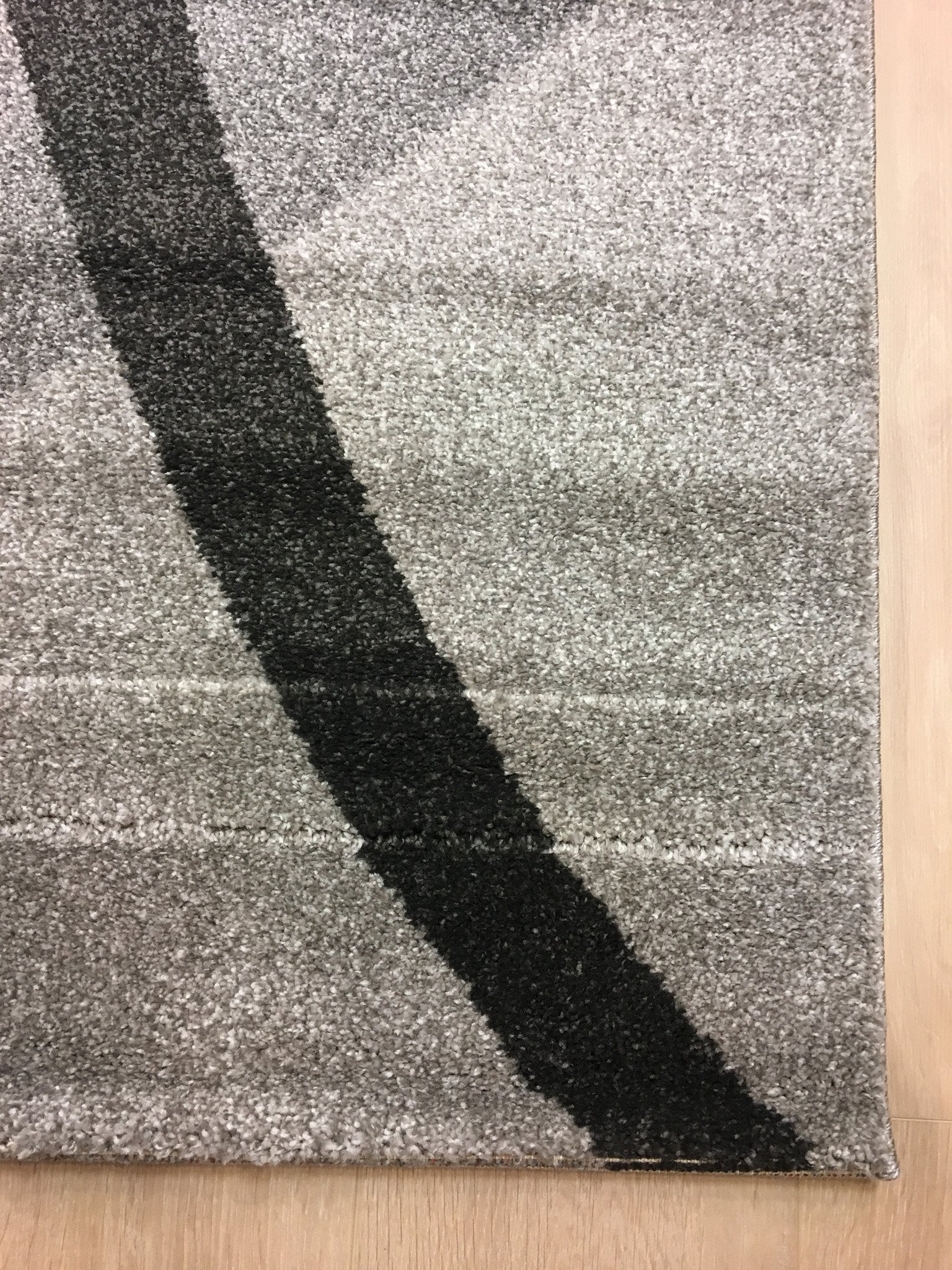 Licht Grijze Golven Tapijt - Omid Carpets