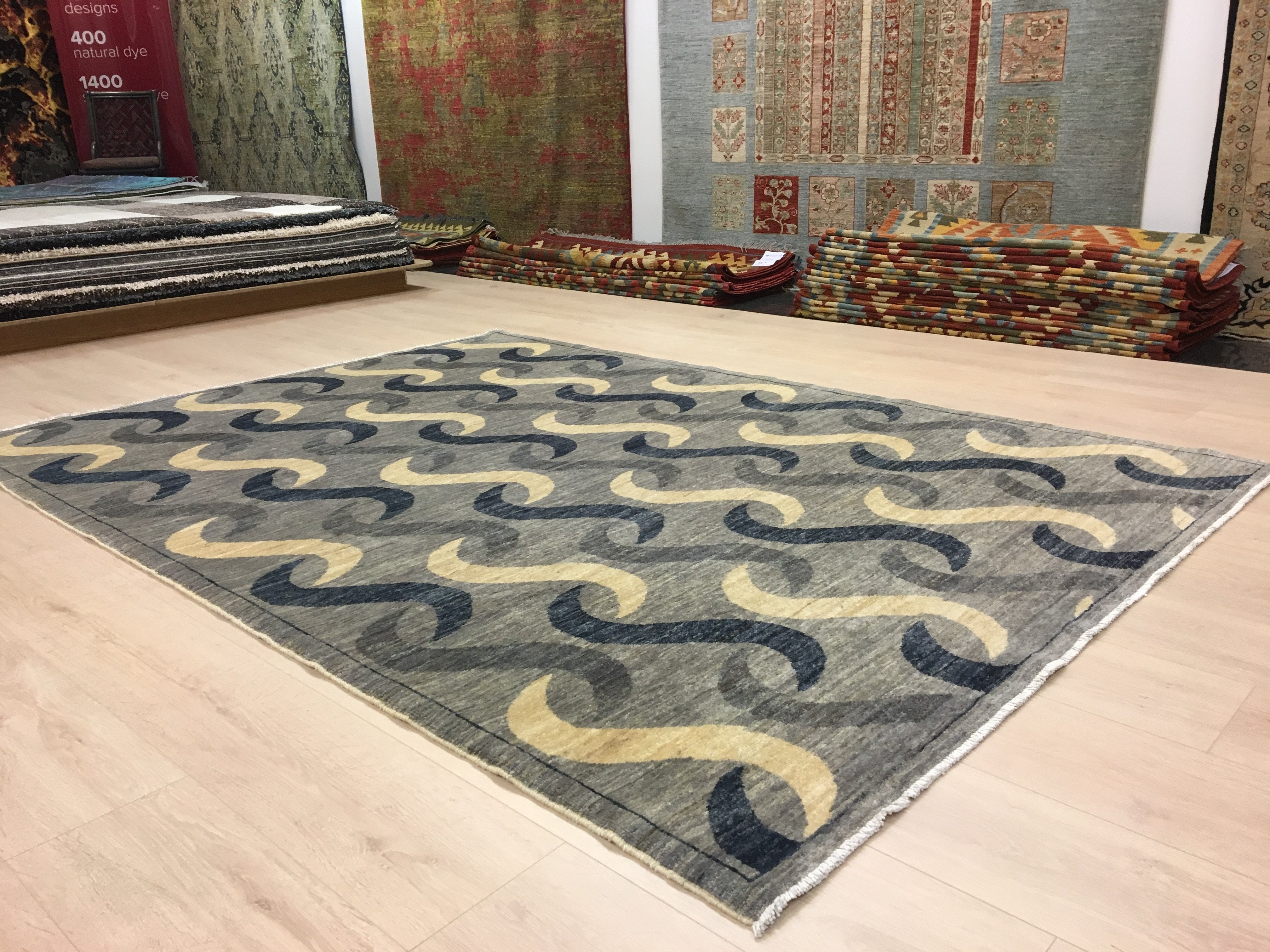 Perzisch Handgeknoopt Tapijt Chobi Modern 172x240 - Omid Carpets