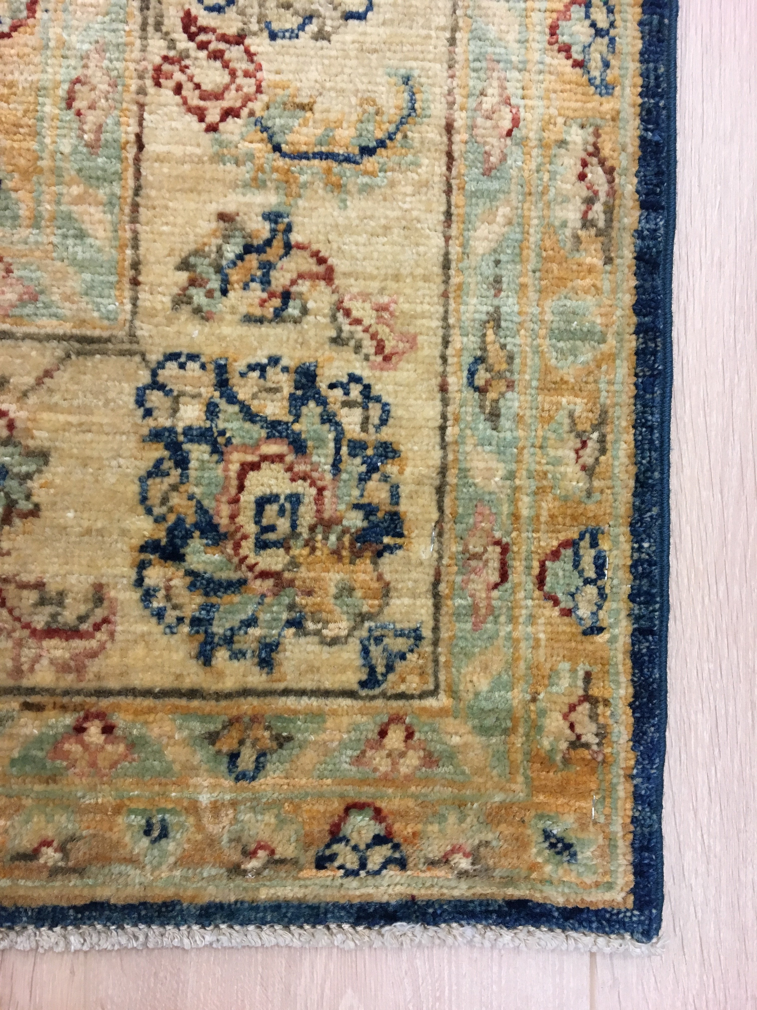 Marine Blauwe Ziegler Tapijt 237x169 - Omid Carpets