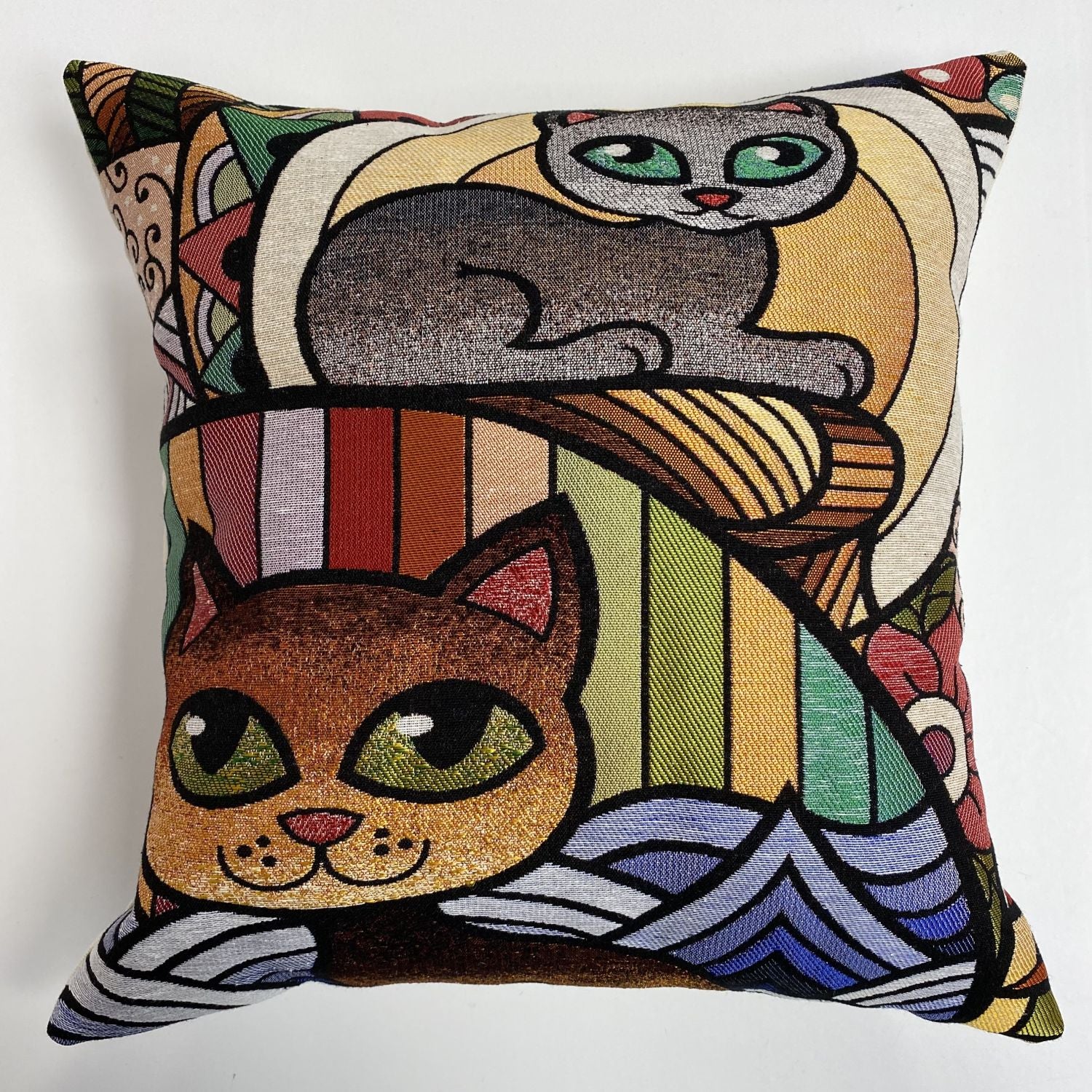 Cat Pillow 45x45cm - Pillow Cover - Cat Lover Gift - Cat Owner Gift - Cat Lover Gift Women - Cat Gifts for Cat Lovers - Fun Pillow