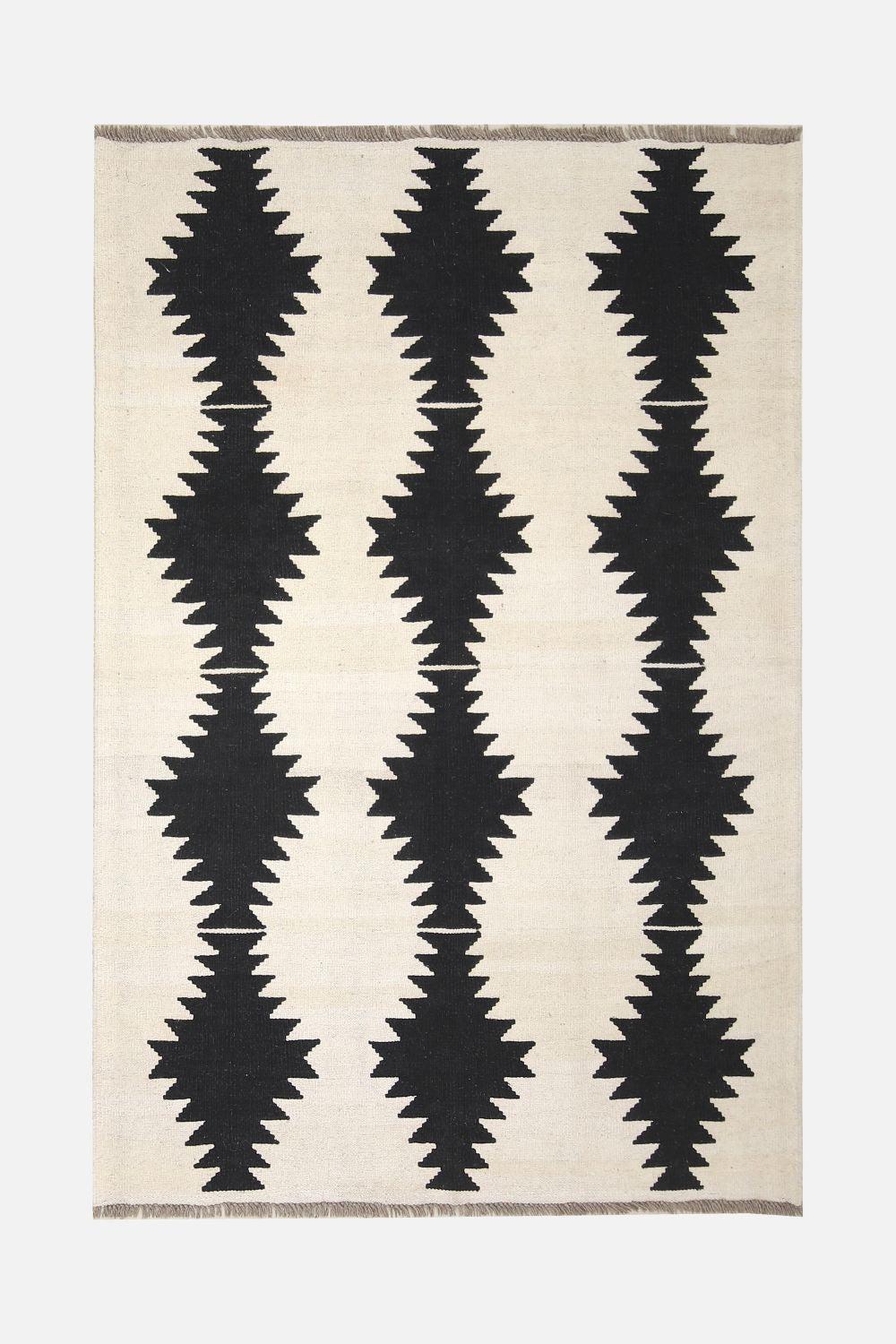 Beige Tapijt Laagpolig Handgeweven Wollen Vloerkleed - Omid Afghan Natural Kelim 181x119