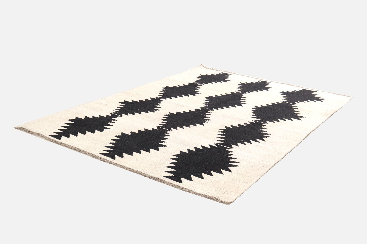 Beige Tapijt Laagpolig Handgeweven Wollen Vloerkleed - Omid Afghan Natural Kelim 175x118