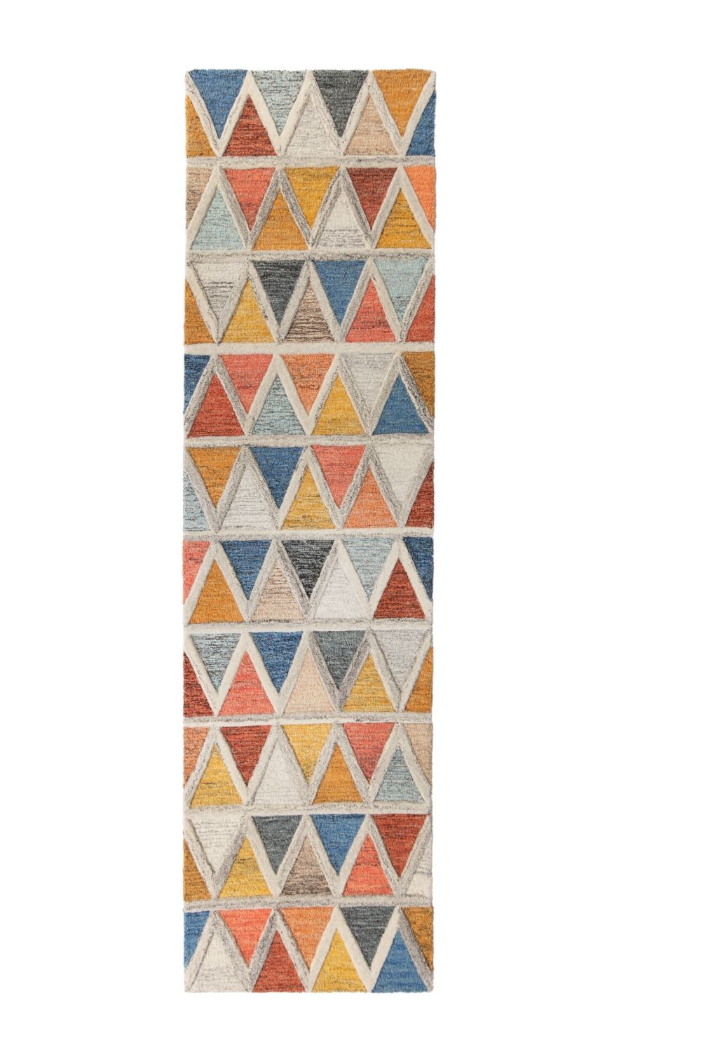 Kleurrijk Tapijt Laagpolig Wollen Vloerkleed - Omid Geometric Wool