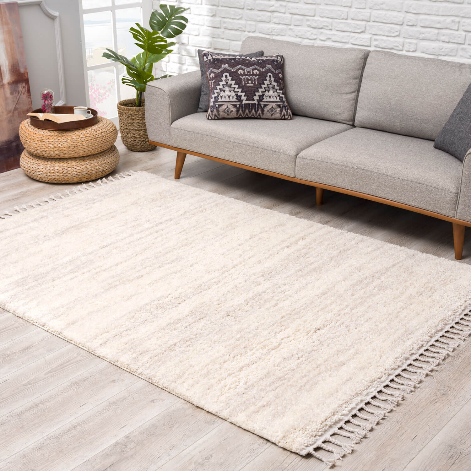 Beige Tapijt Hoopolig  Vloerkleed - Omid Berber Vibes - Omid Carpets