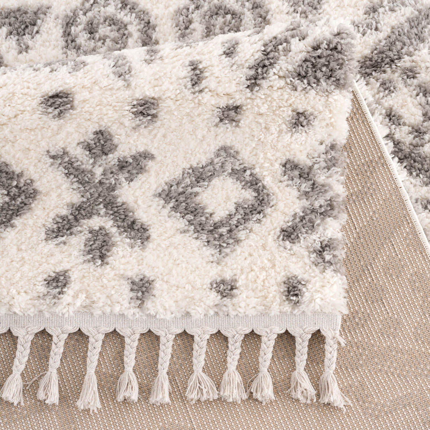 Crème Tapijt Hoopolig  Vloerkleed - Omid Berber Vibes 2 - Omid Carpets