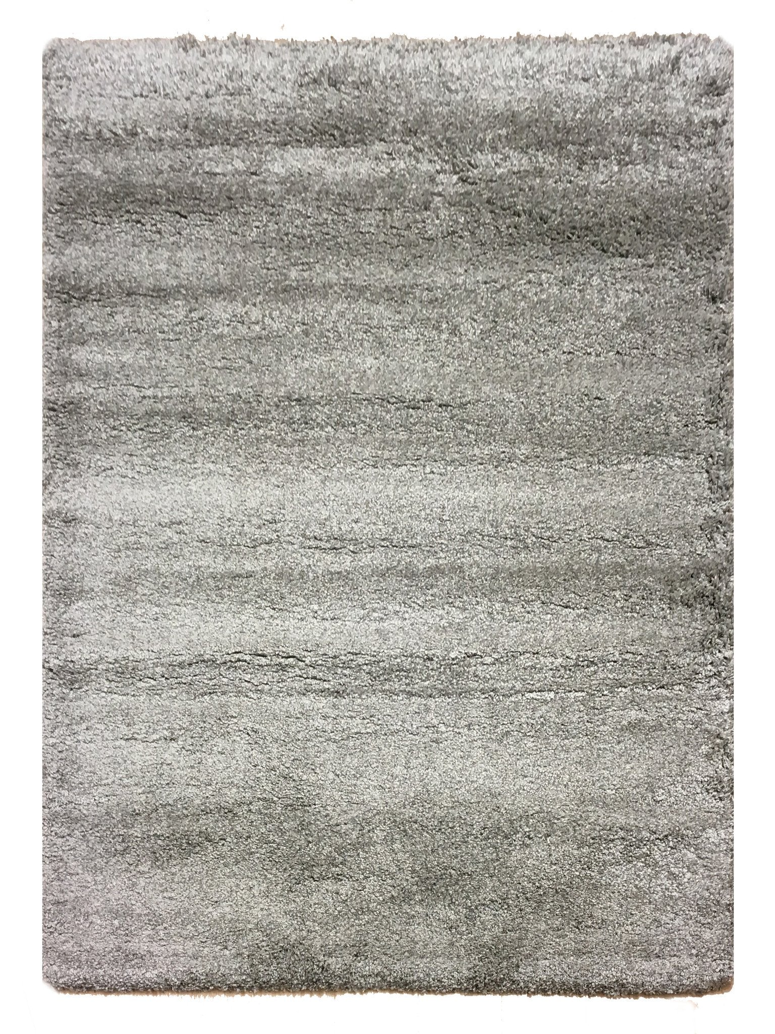Zilver-Grijze Serlon Shaggy Machinale Tapijt - Omid Carpets
