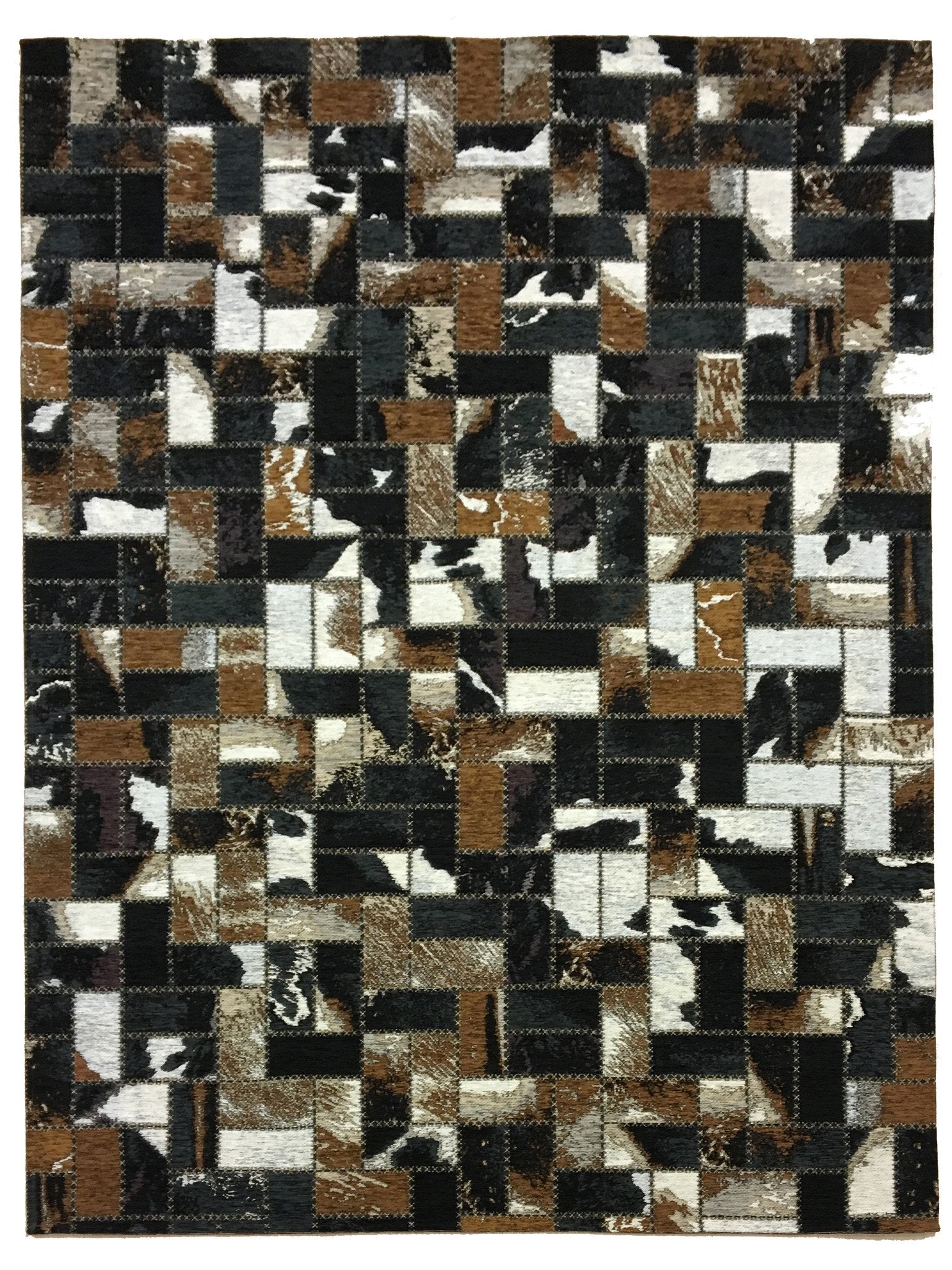 Mozaïek Mokka Patchwork Tapijt - Omid Carpets