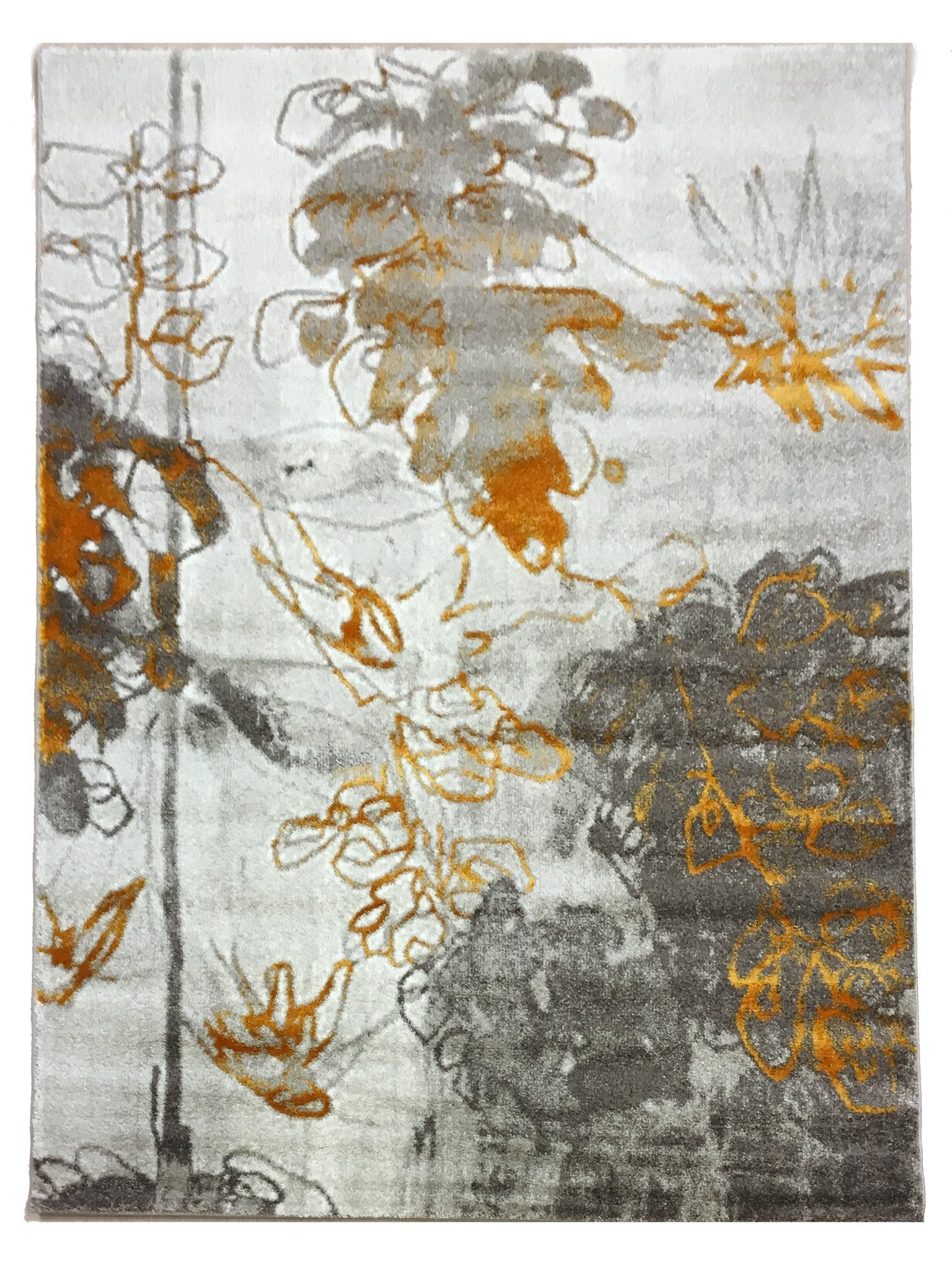 Gouden Verf Spat Tapijt 160x230 - Omid Carpets