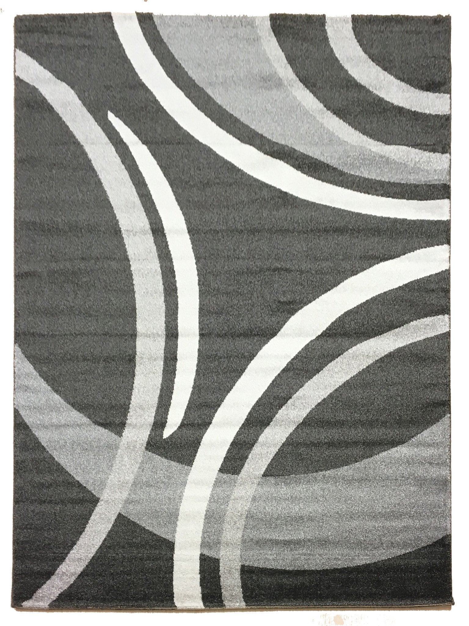 Donker Grijze Golven Tapijt - Omid Carpets