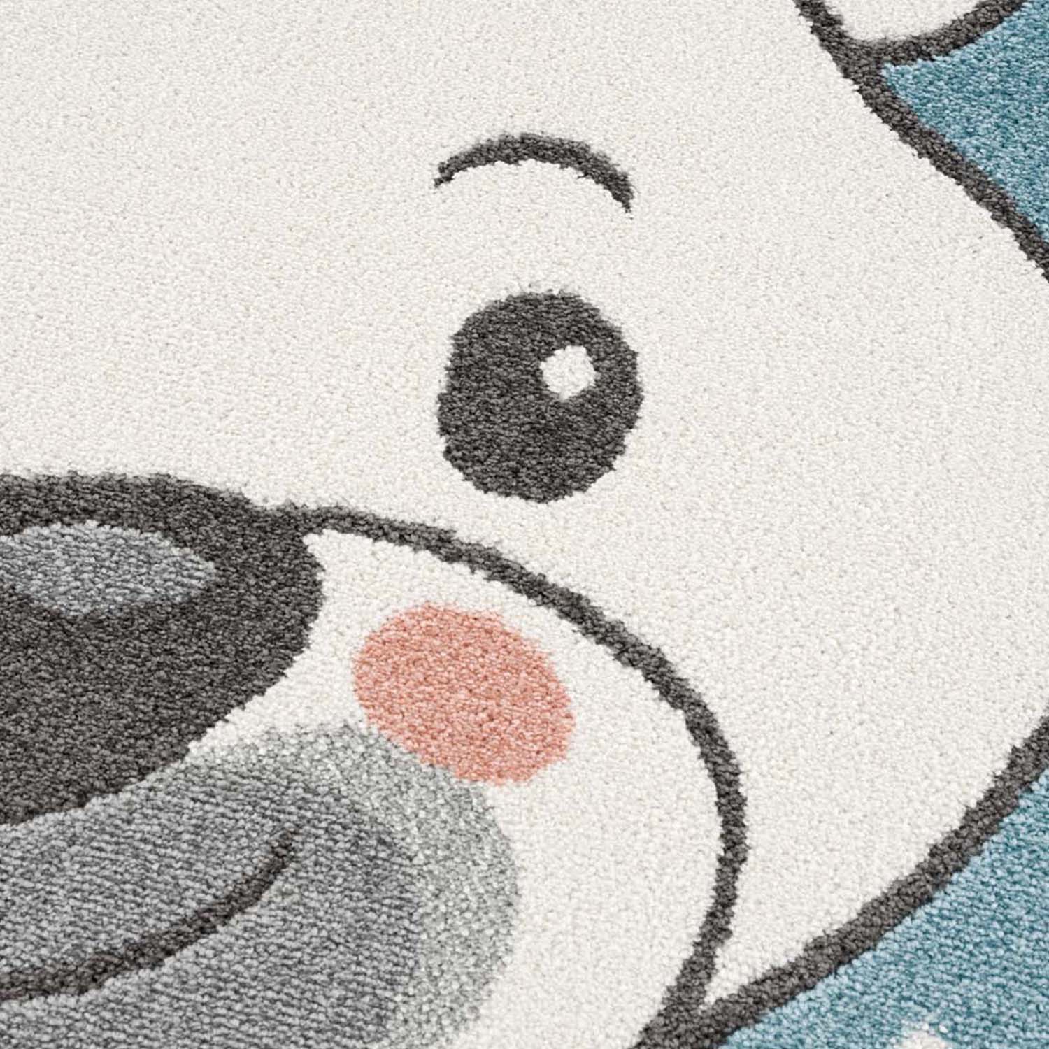 Kindertapijt Omid Little Cute Bear Blauw Vloerkleed