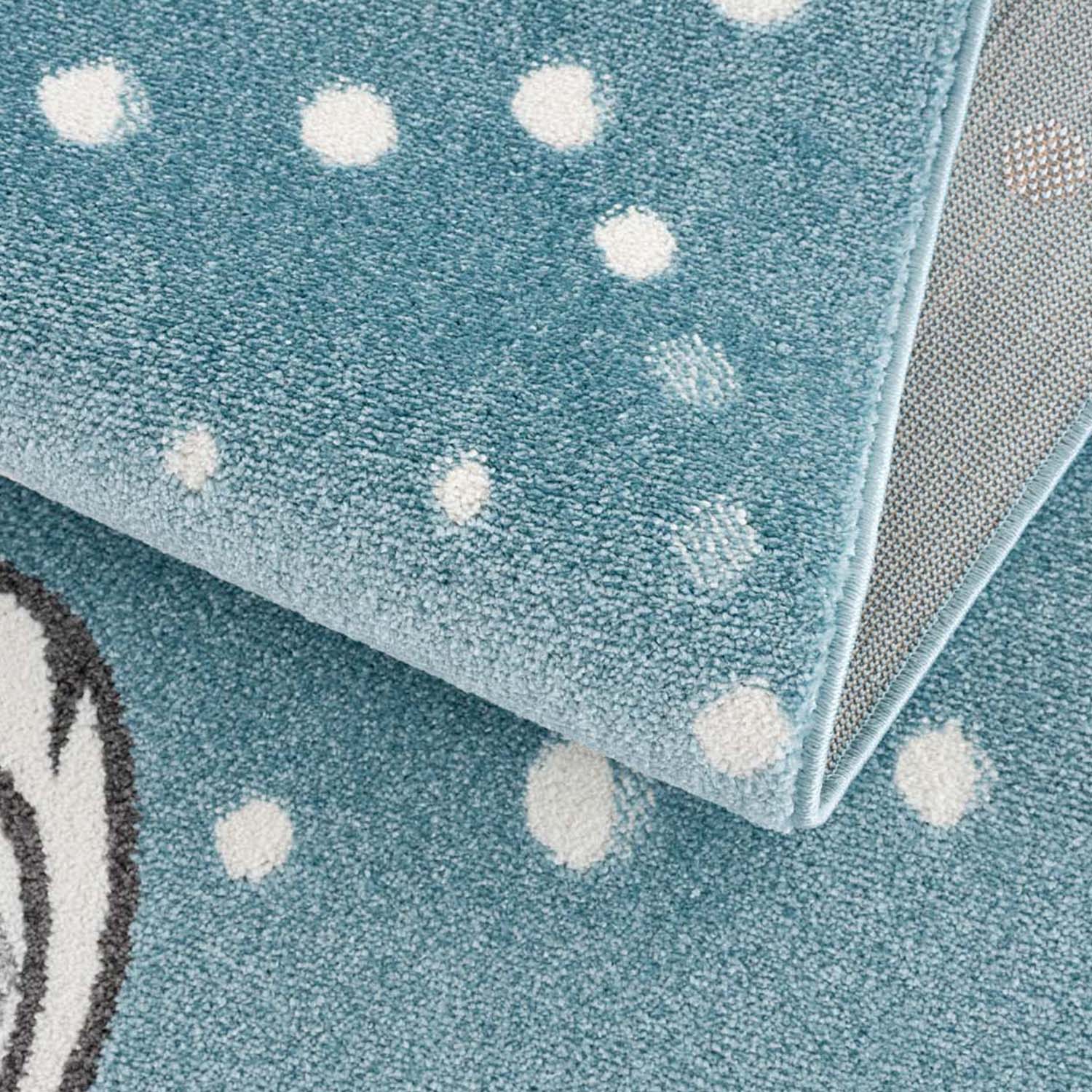 Kindertapijt Omid Little Cute Bear Blauw Vloerkleed